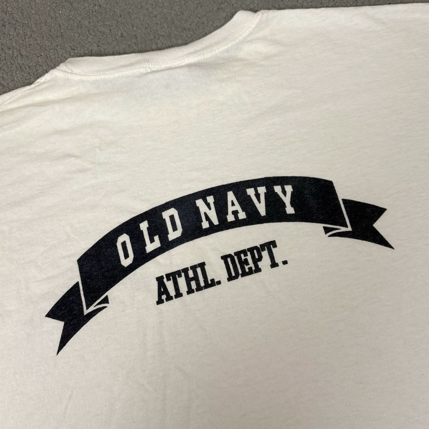 Old Navy VINTAGE Old Navy T Shirt Adult L White Logo USA Made Graphic Mens Shirt Size US L / EU 52-54 / 3 - 2 Thumbnail