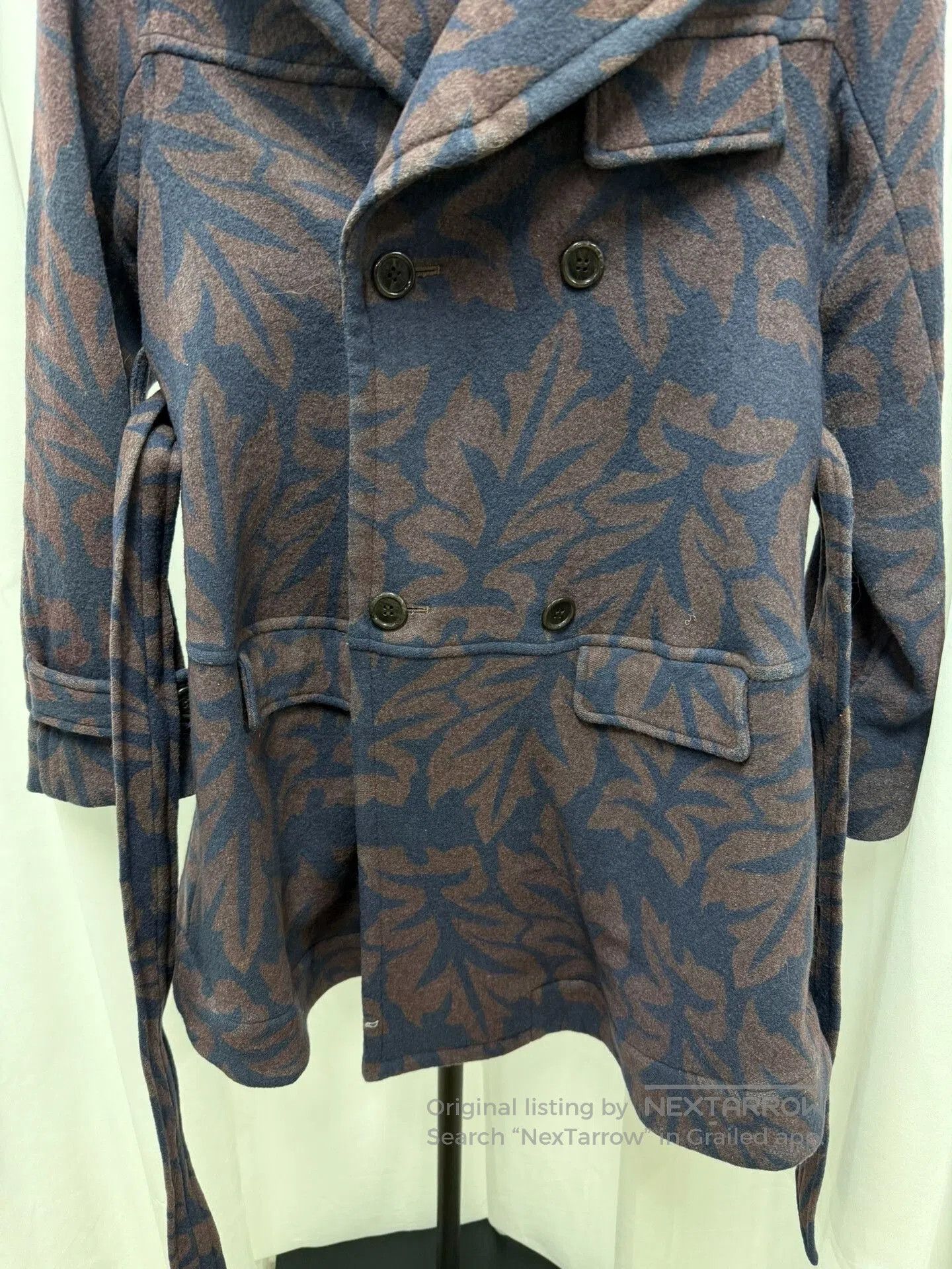 Comme des Garcons Homme Plus Undercower Leaf Patterned Overcoat. Size US M / EU 48-50 / 2 - 3 Thumbnail