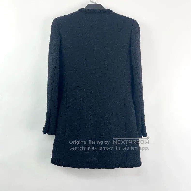 Saint Laurent Paris Saint Laurent Paris Black Tweed Little Black Jacket Size S / US 4 / IT 40 - 2 Thumbnail