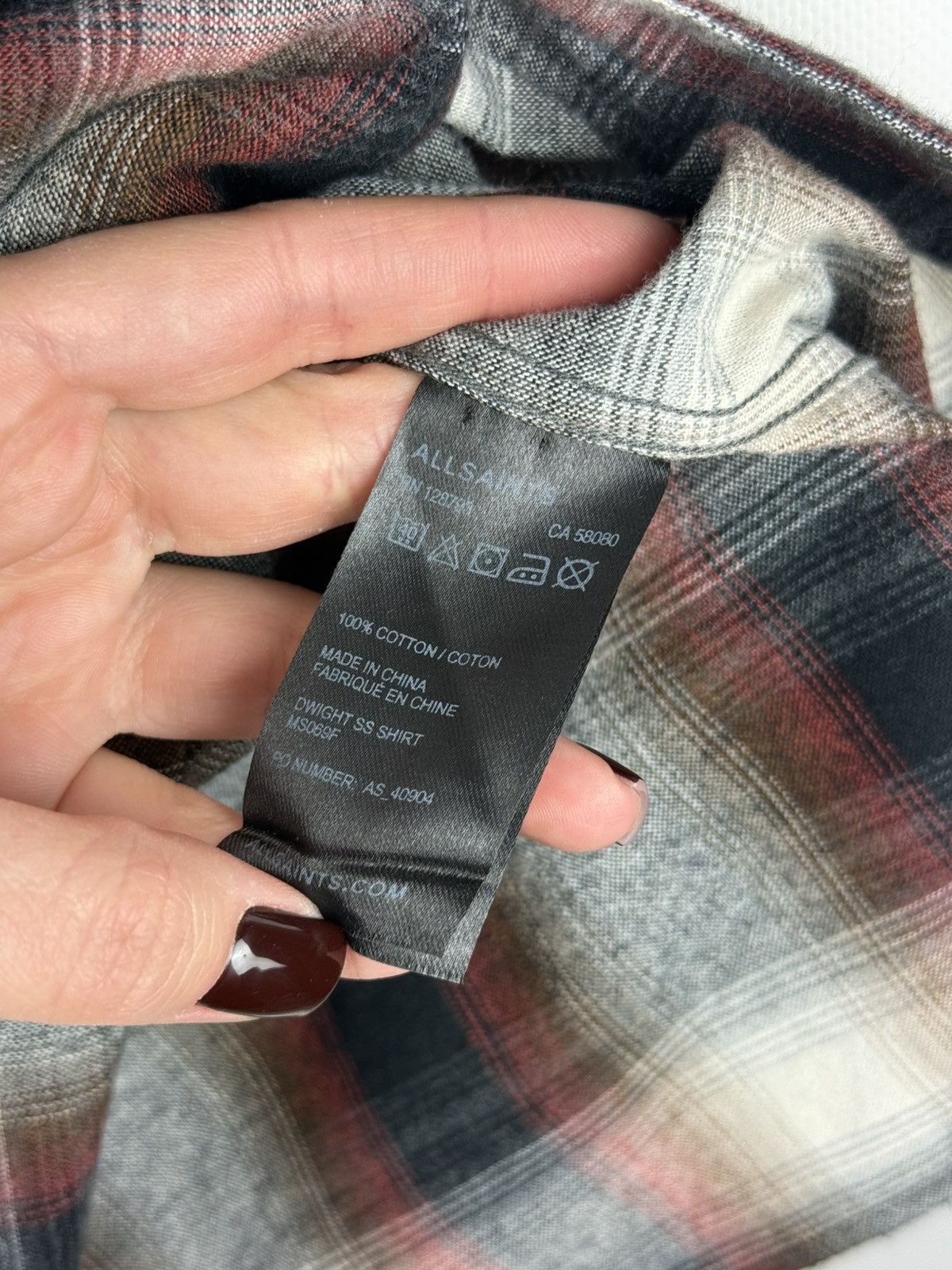 Allsaints Allsaints Men Dwight SS Men’s Plaid Flannel Button Up Shirt Size US S / EU 44-46 / 1 - 12 Thumbnail
