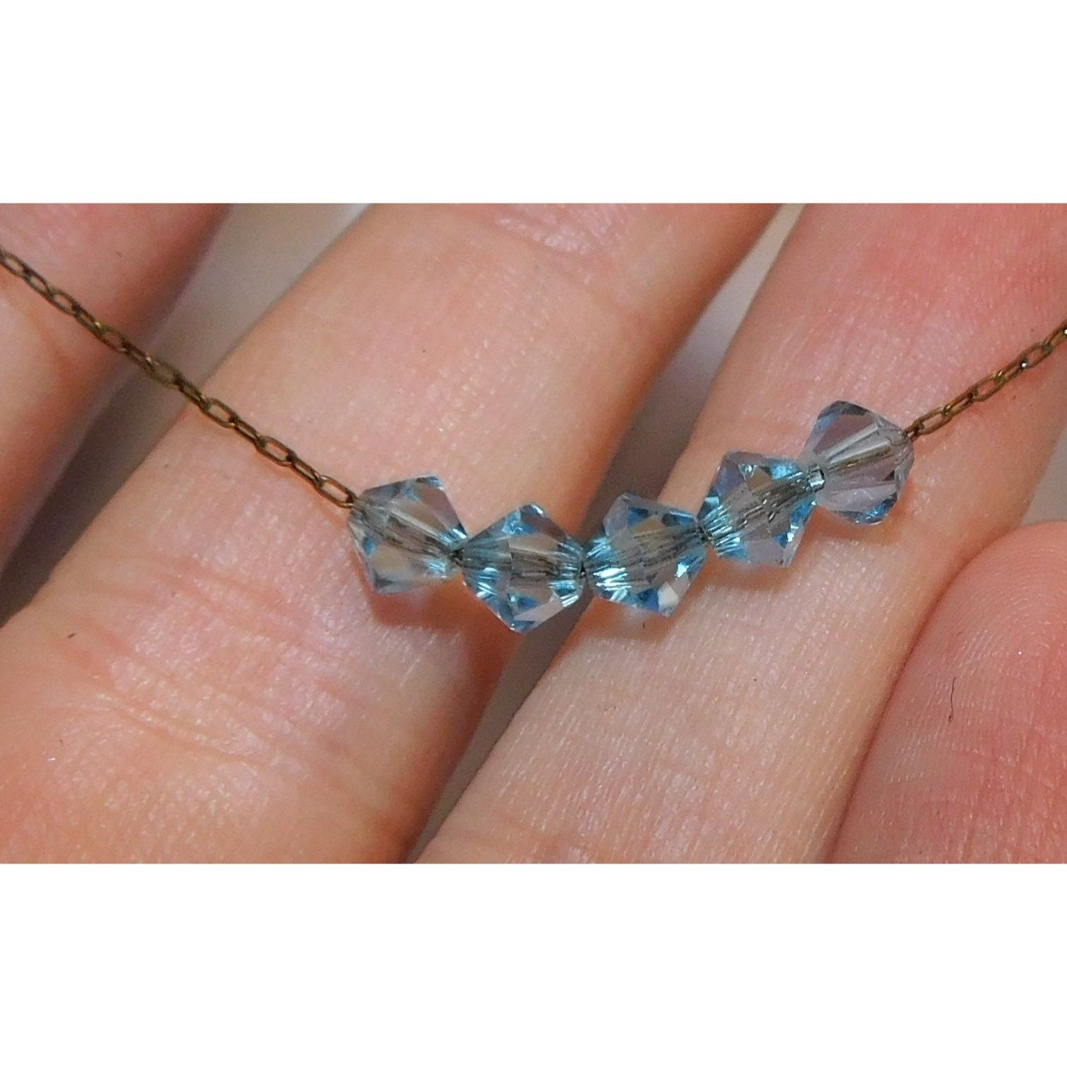 Other Whimsical Minimalist Ice Blue Beaded Necklace Size ONE SIZE - 2 Thumbnail