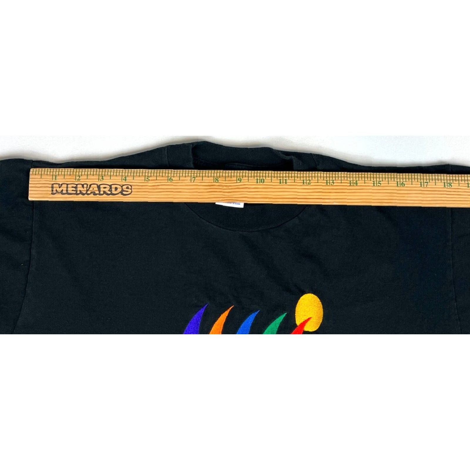 Jerzees VINTAGE Jerzees T-Shirt Newport Beach California Embroidered Made in USA Sz L Black 100% Cotton U/A Unisex Adults 90s Beach Mens Size US L / EU 52-54 / 3 - 8 Thumbnail