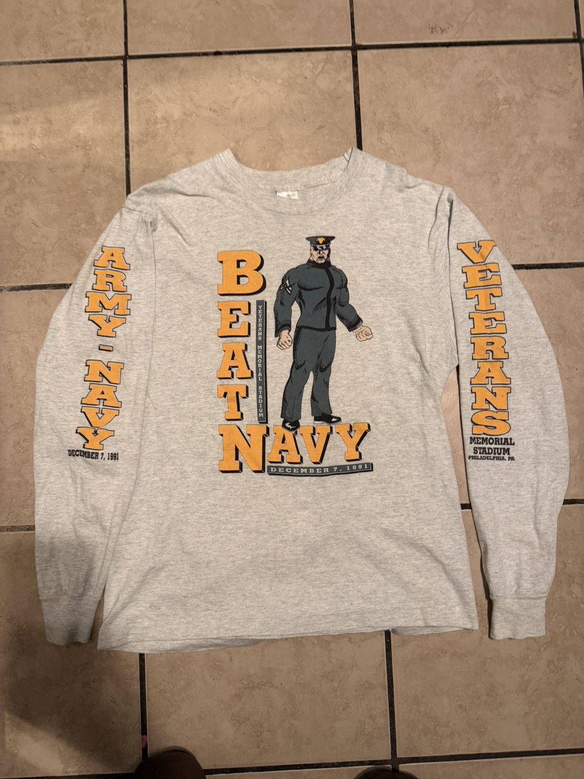 Vintage Army Beat Navy Tee Vintage Size US L / EU 52-54 / 3 - 1 Thumbnail