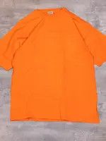 Vintage Vintage 1990s TT & CO Pocket Single Stitch Sun Fadeed Orange Tee Size US L / EU 52-54 / 3 - 11 Thumbnail