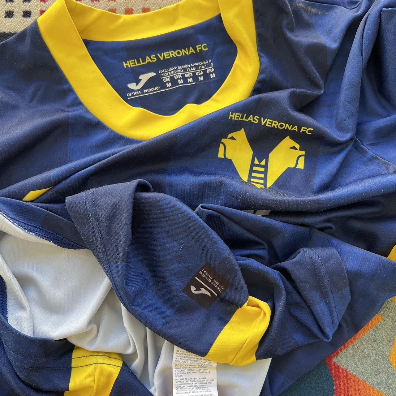 Vintage Macron Hellas Verona Home Football Soccer Jersey Size US M / EU 48-50 / 2 - 6 Thumbnail