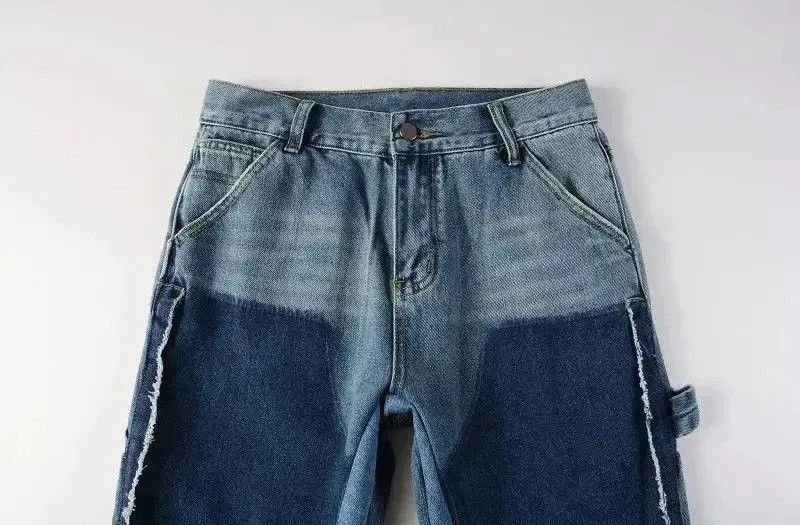 Japanese Brand Mens Blue Flare Bootcut Spliced Non-Strecth Denim Size US 32 / EU 48 - 4 Thumbnail