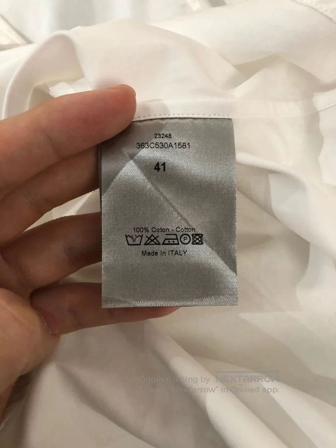 Dior Dior Men's Long Sleeve White Shirt. Size US L / EU 52-54 / 3 - 7 Thumbnail