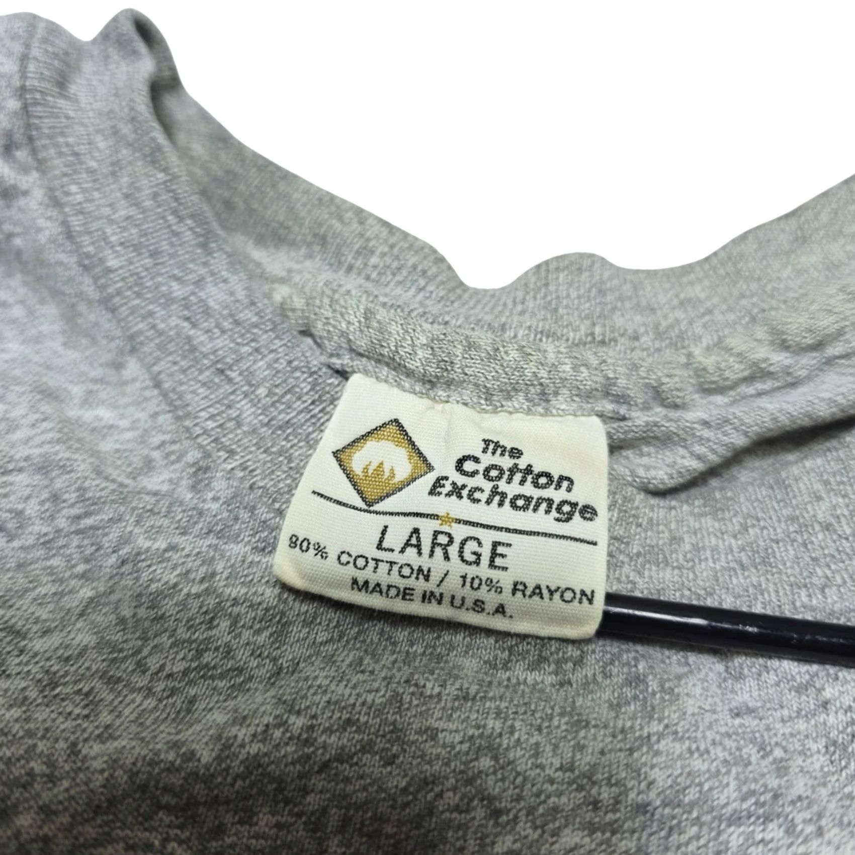 Vintage VINTAGE Northern Michigan University The Cotton Exchange T Shirt Large Made In USA 90's Cre w Neck Short Sleeve Cotton Gray Men Regular XS? Size US L / EU 52-54 / 3 - 2 Thumbnail