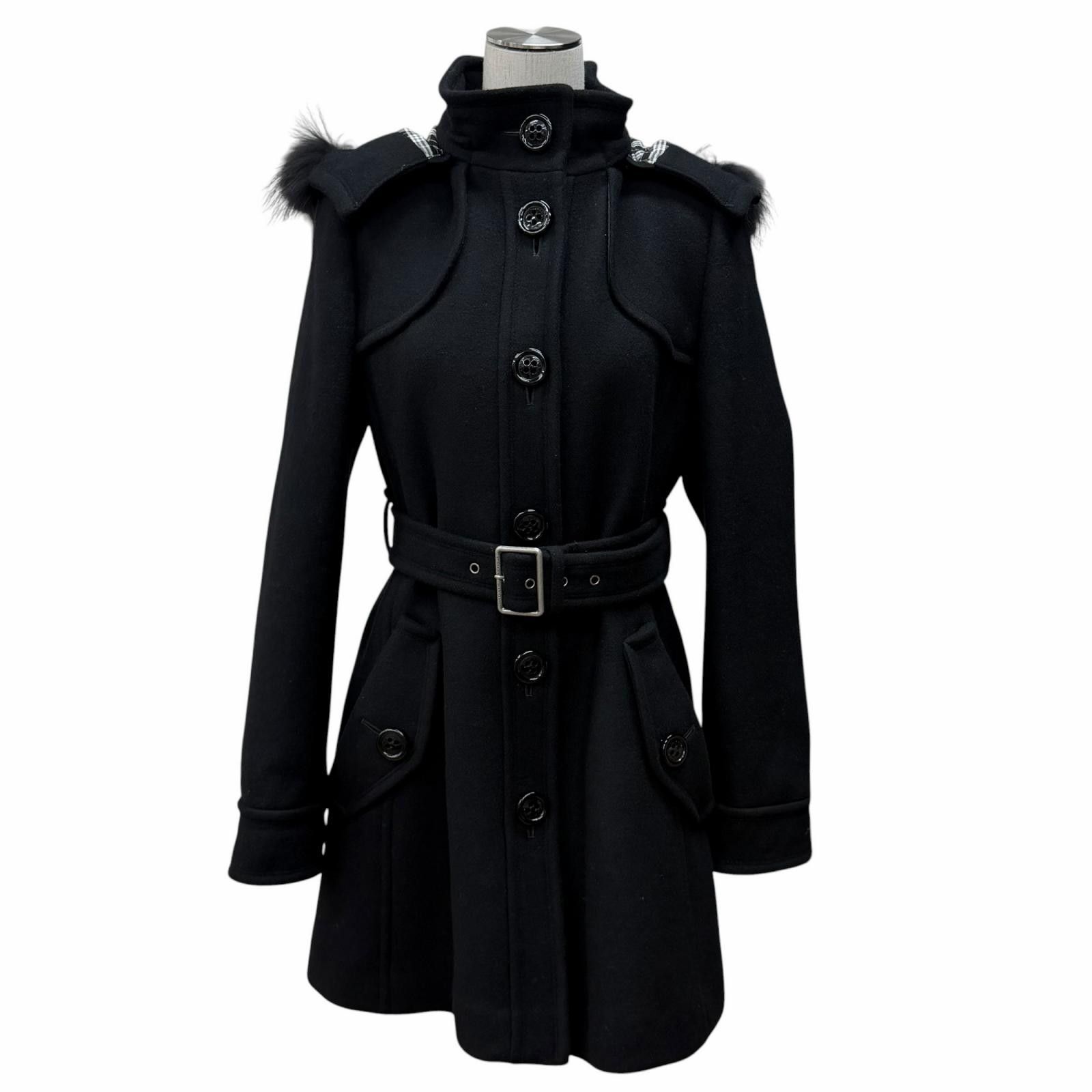 Burberry Burberry Burberry Blue Label Wool Angora Coat Textile Outerwear DUTY FREE for USA Size ONE SIZE - 1 Thumbnail
