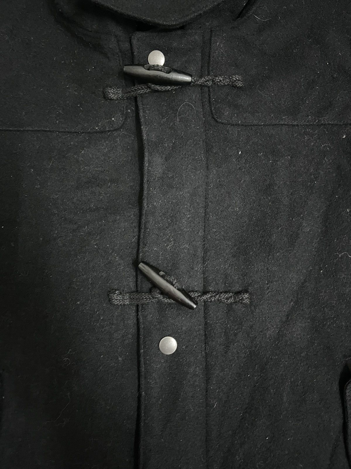 Global Work × Seditionaries × Vintage Vintage Global Work Black Duffle Hoodie Style Jscket Size US L / EU 52-54 / 3 - 7 Thumbnail