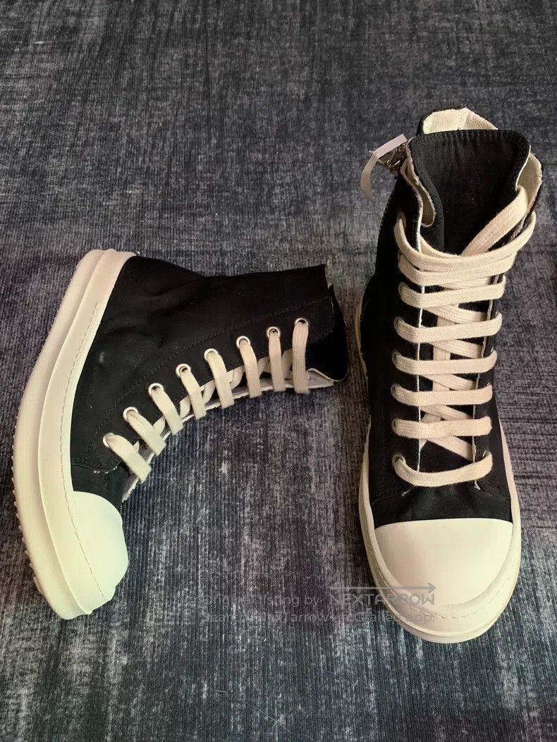 Rick Owens Rick Owens Double line wax surface large Converse shoes Size US 5.5 / IT 35.5 - 3 Thumbnail