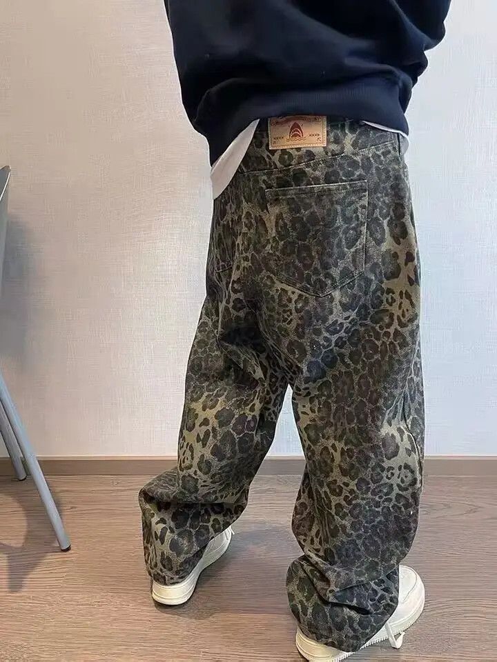 image of Vintage Y2K Leopard Camo Jeans, Men's (Size 36)