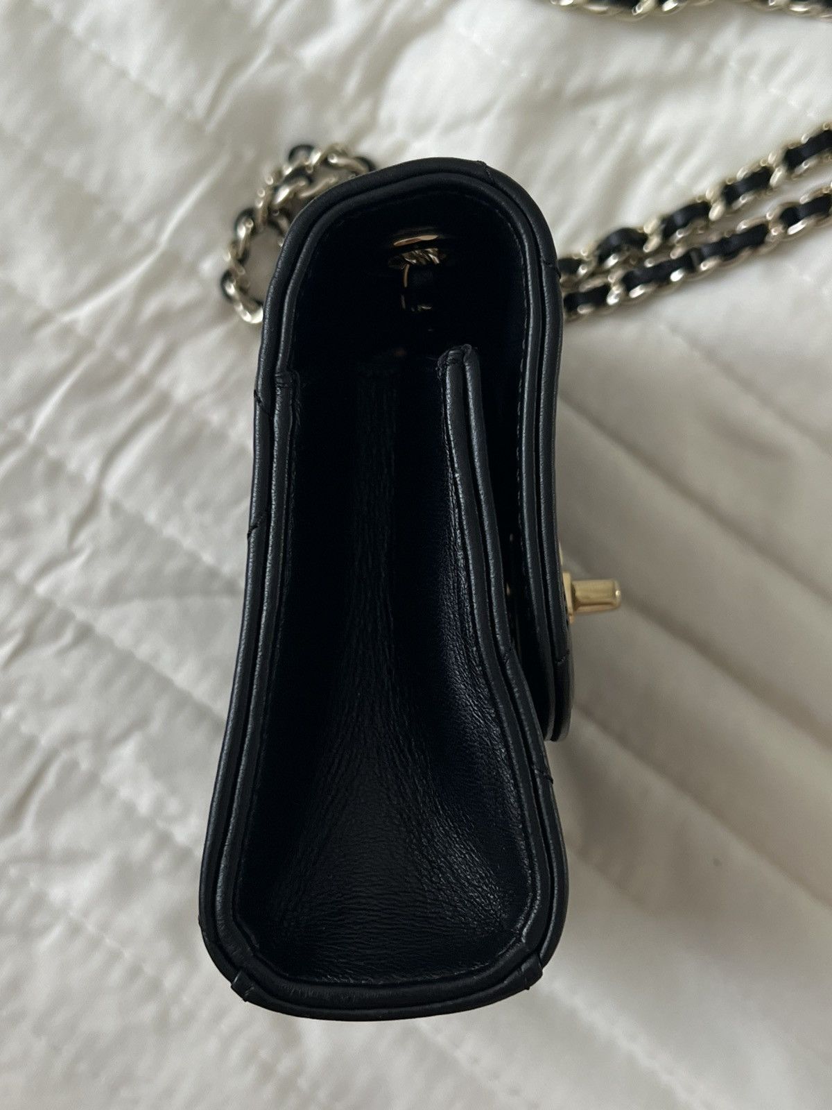 Chanel Chanel Lambskin Quilted Mini Trendy CC Chain Wallet Black Size ONE SIZE - 5 Thumbnail