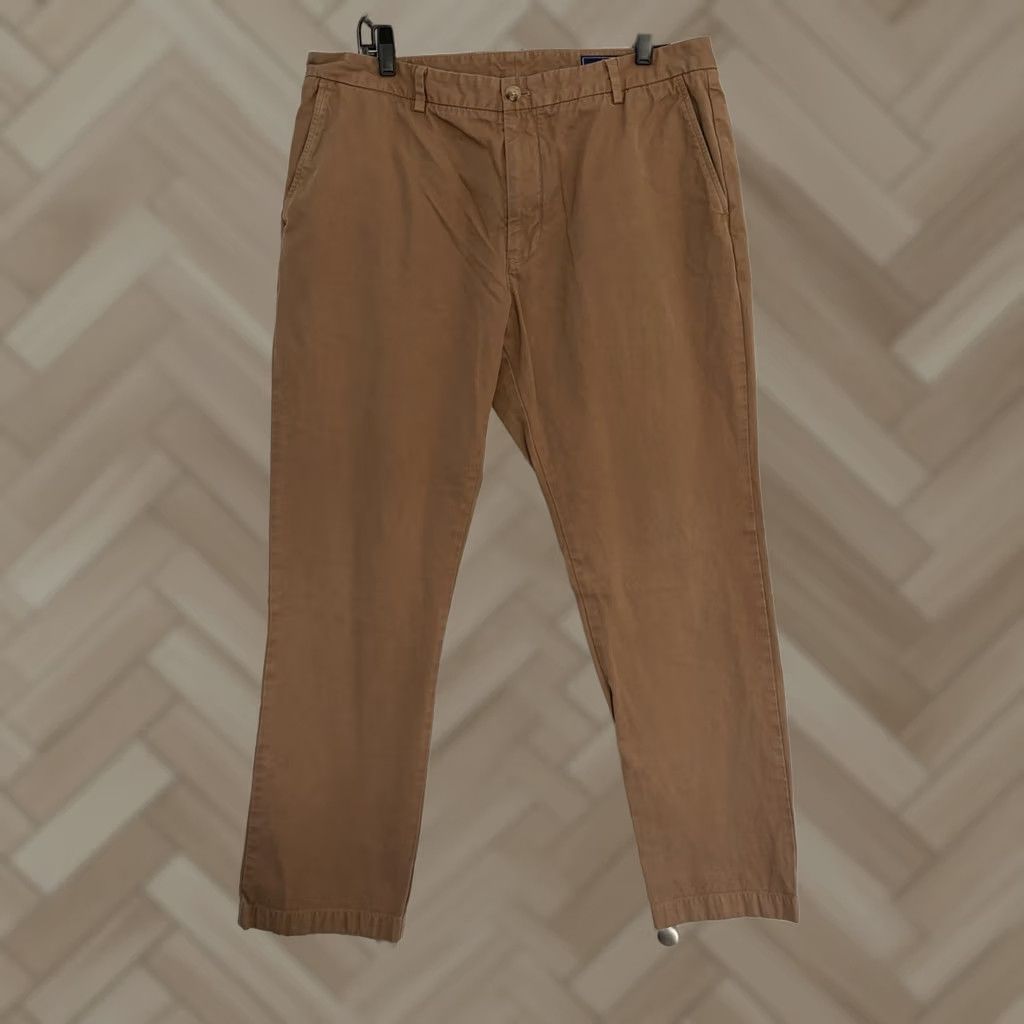Vineyard Vines Vineyard Vines Pants Mens 38 Beige Breaker Slim Fit Dark Chino size 38x32 Size US 38 / EU 54 - 1 Thumbnail