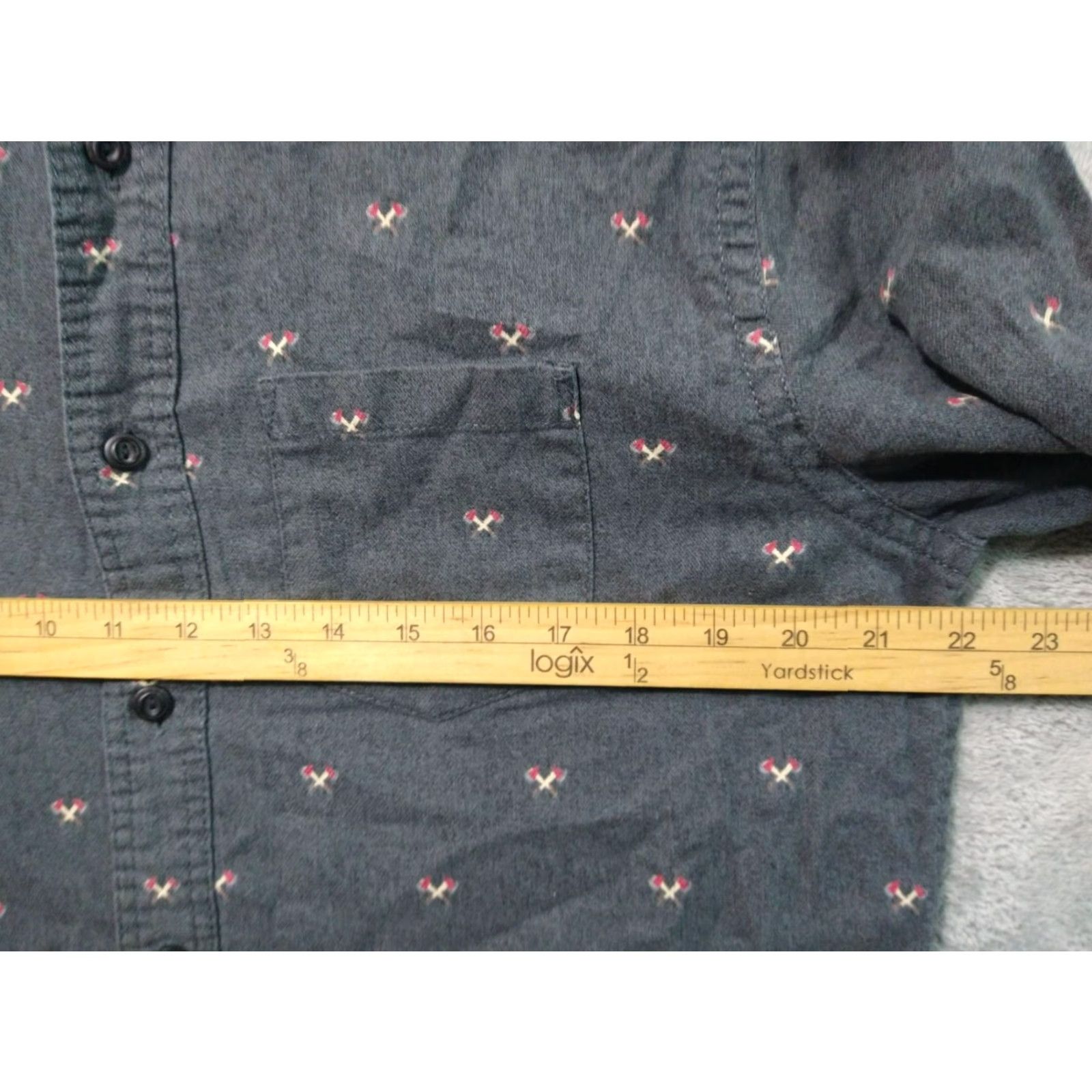 American Eagle Outfitters VINTAGE American Eagle Outfitters Shirt Mens Medium Gray Flannel Button-Down Long Sleeve Cotton Size US M / EU 48-50 / 2 - 5 Thumbnail