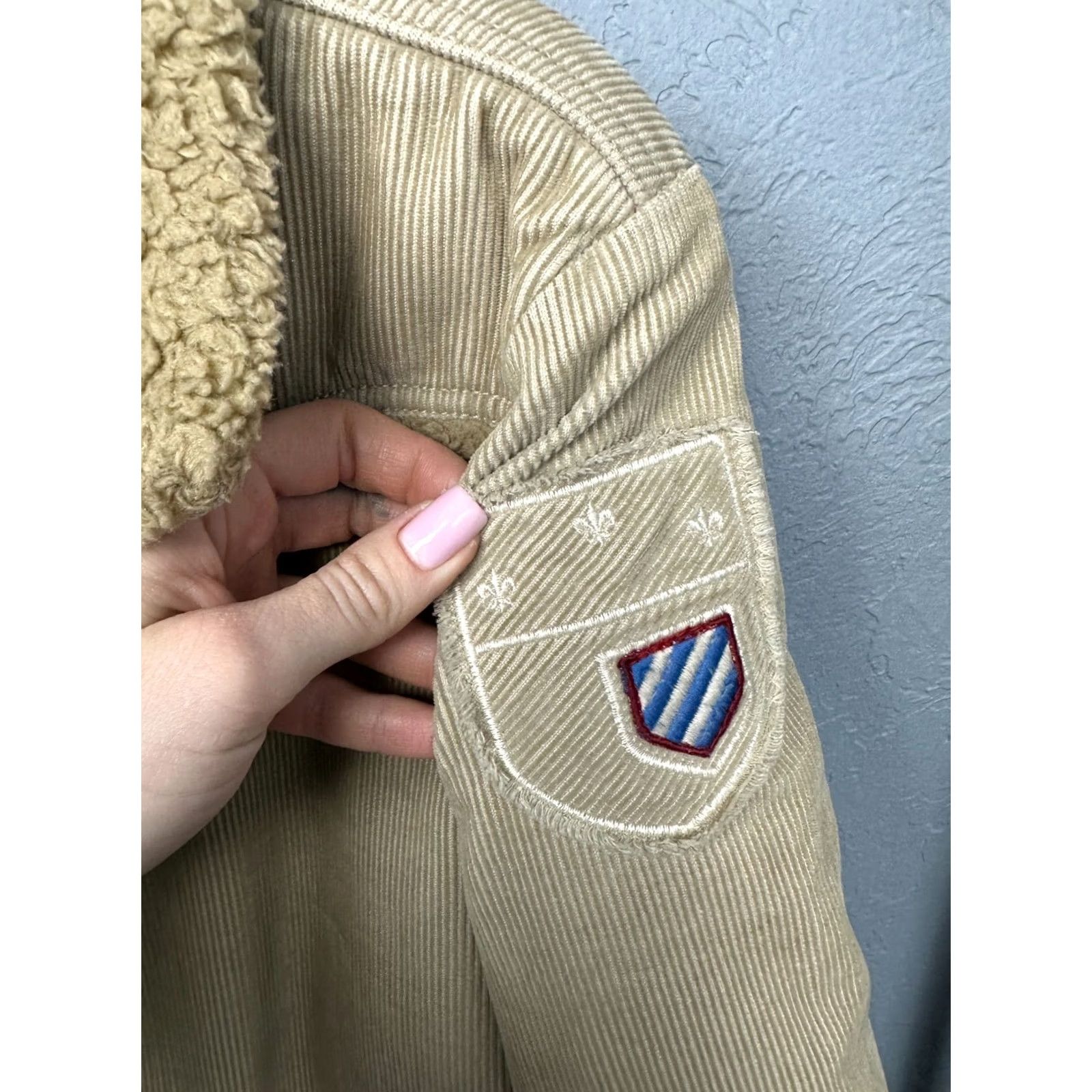 Diesel Diesel Vintage Womens Corduroy Jacket S Beige Sherpa Zipper Windbreaker Jacket Womens S Corduroy Diesel Vintage Size S / US 4 / IT 40 - 3 Thumbnail