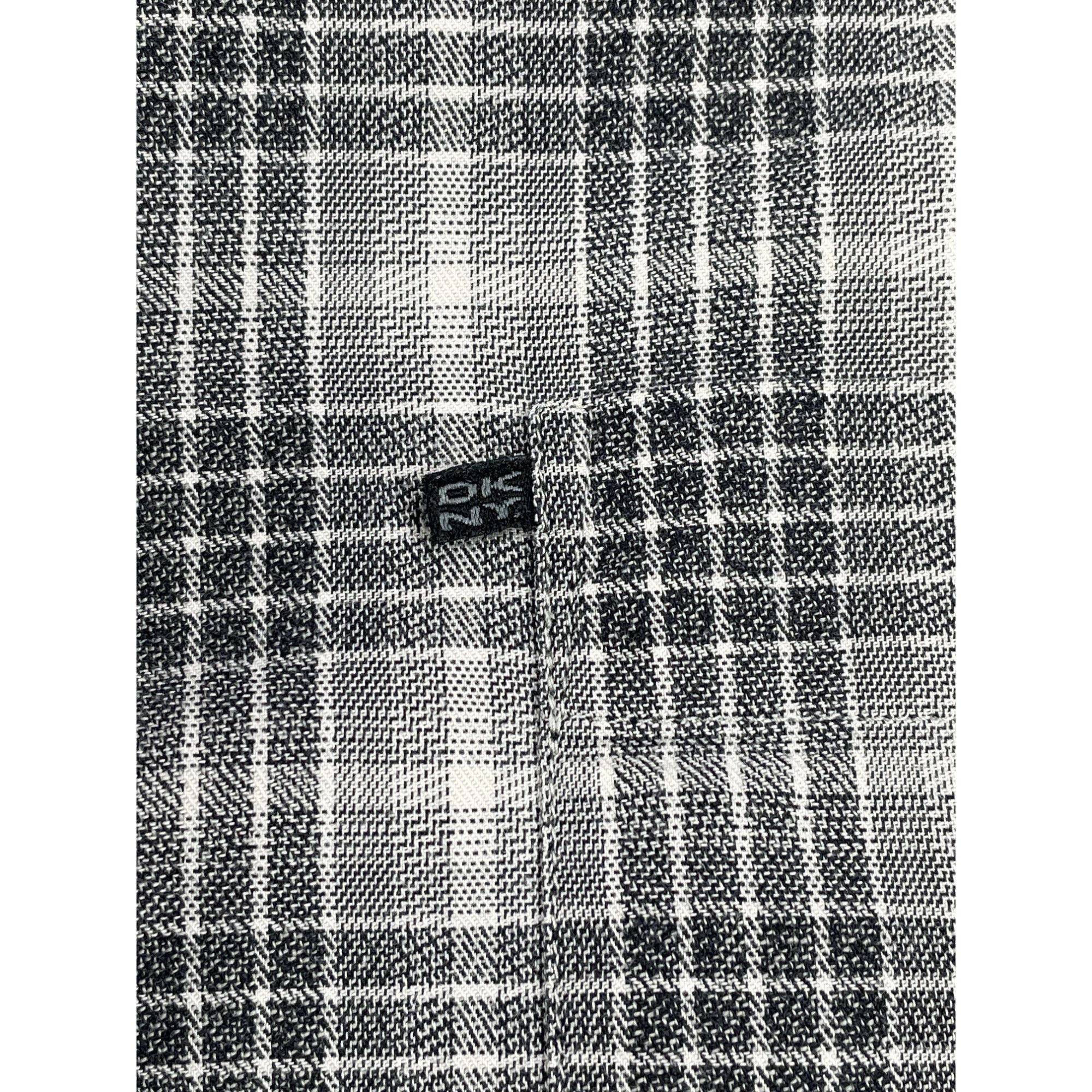 DKNY DKNY SKU 7645 Mens Gray Plaid Long Sleeve Button Down Shirt Size US XL / EU 56 / 4 - 10 Thumbnail