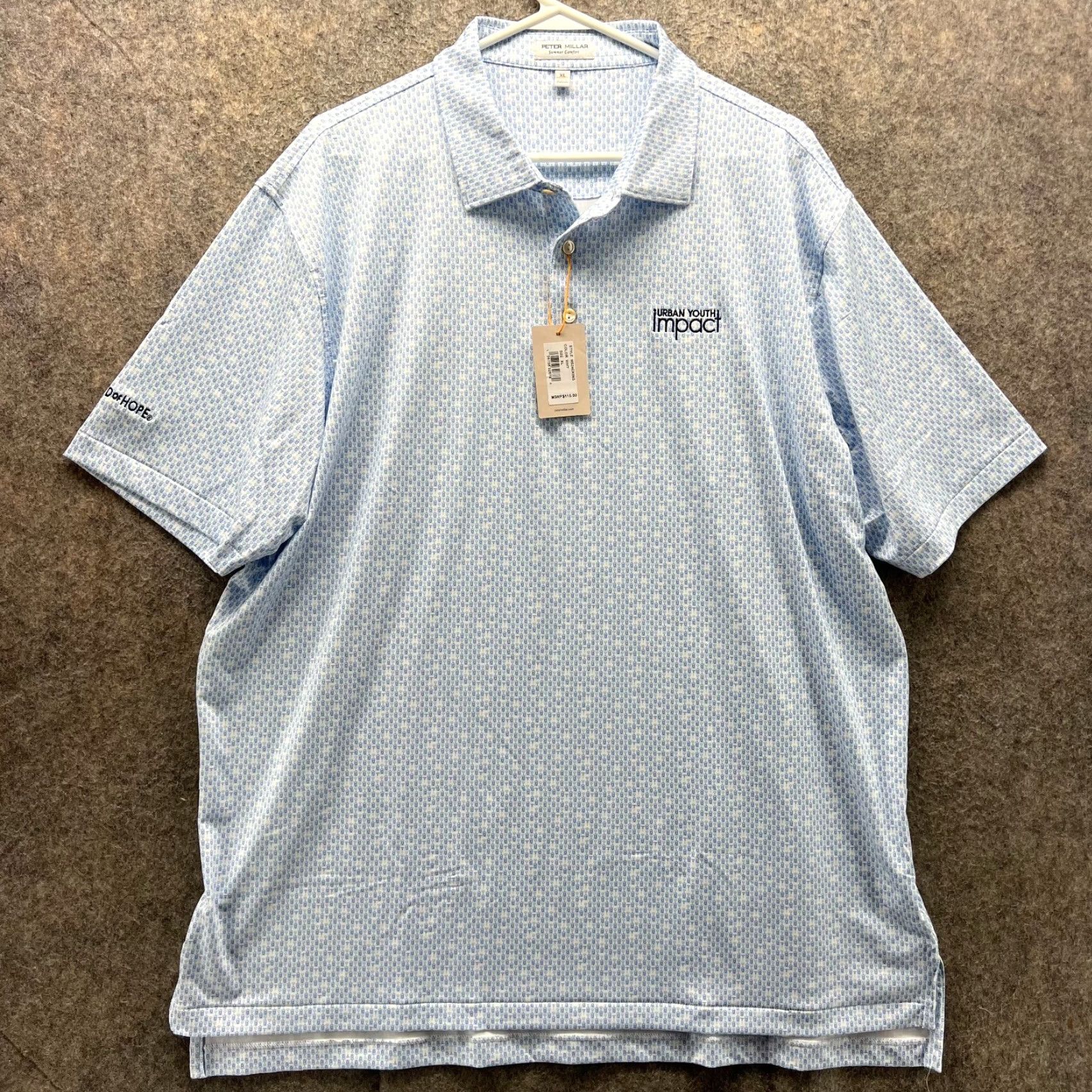 Peter Millar Peter Millar Polo Shirt Men XL Blue Club Summer Comfort Corkscrew Performance Shirt Size US XL / EU 56 / 4 - 2 Thumbnail