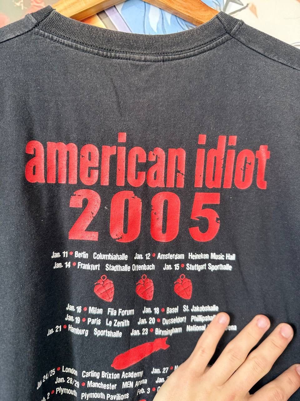 Band Tees Green Day American Idiot 2004 Tour T Shirt Size US L / EU 52-54 / 3 - 7 Thumbnail