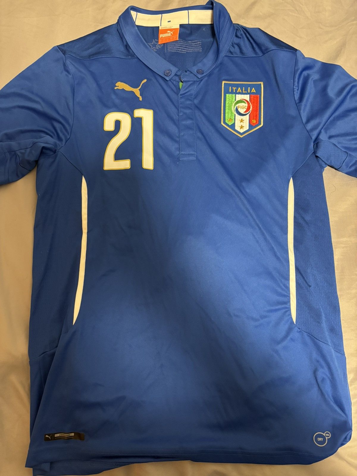 Puma Italy 2014 pirlo signed shirt with autograph Size US L / EU 52-54 / 3 - 1 Thumbnail