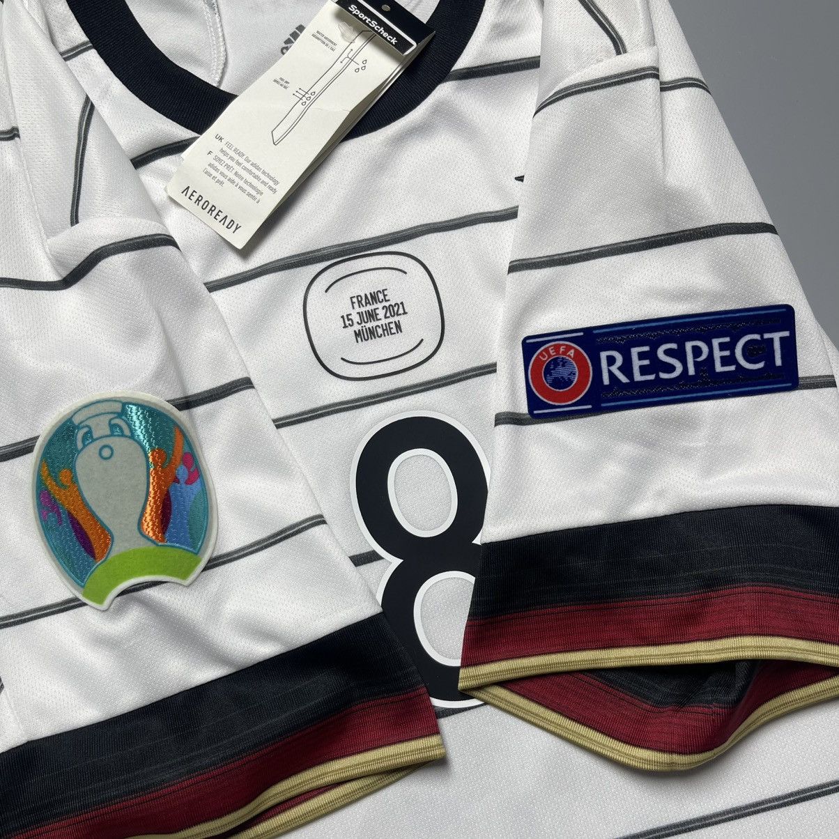 Adidas GERMANY ADIDAS 2020 EURO FOOTBALL HOME JERSEY #8 KROOS Size US M / EU 48-50 / 2 - 8 Thumbnail
