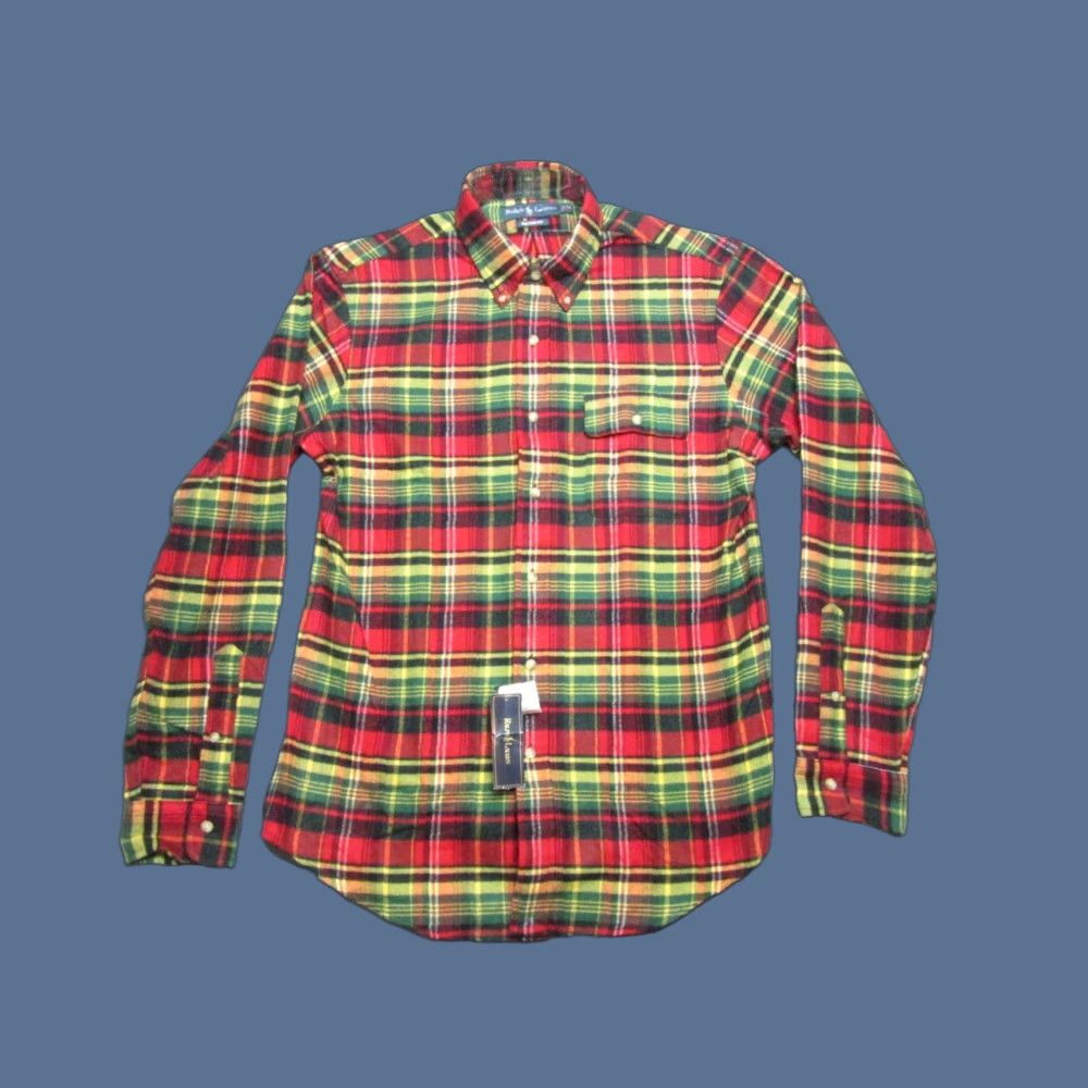 Ralph Lauren Ralph Lauren Shirt Mens Medium Red Yellow Plaid Flannel Pocket Button Down New Size US M / EU 48-50 / 2 - 1 Thumbnail
