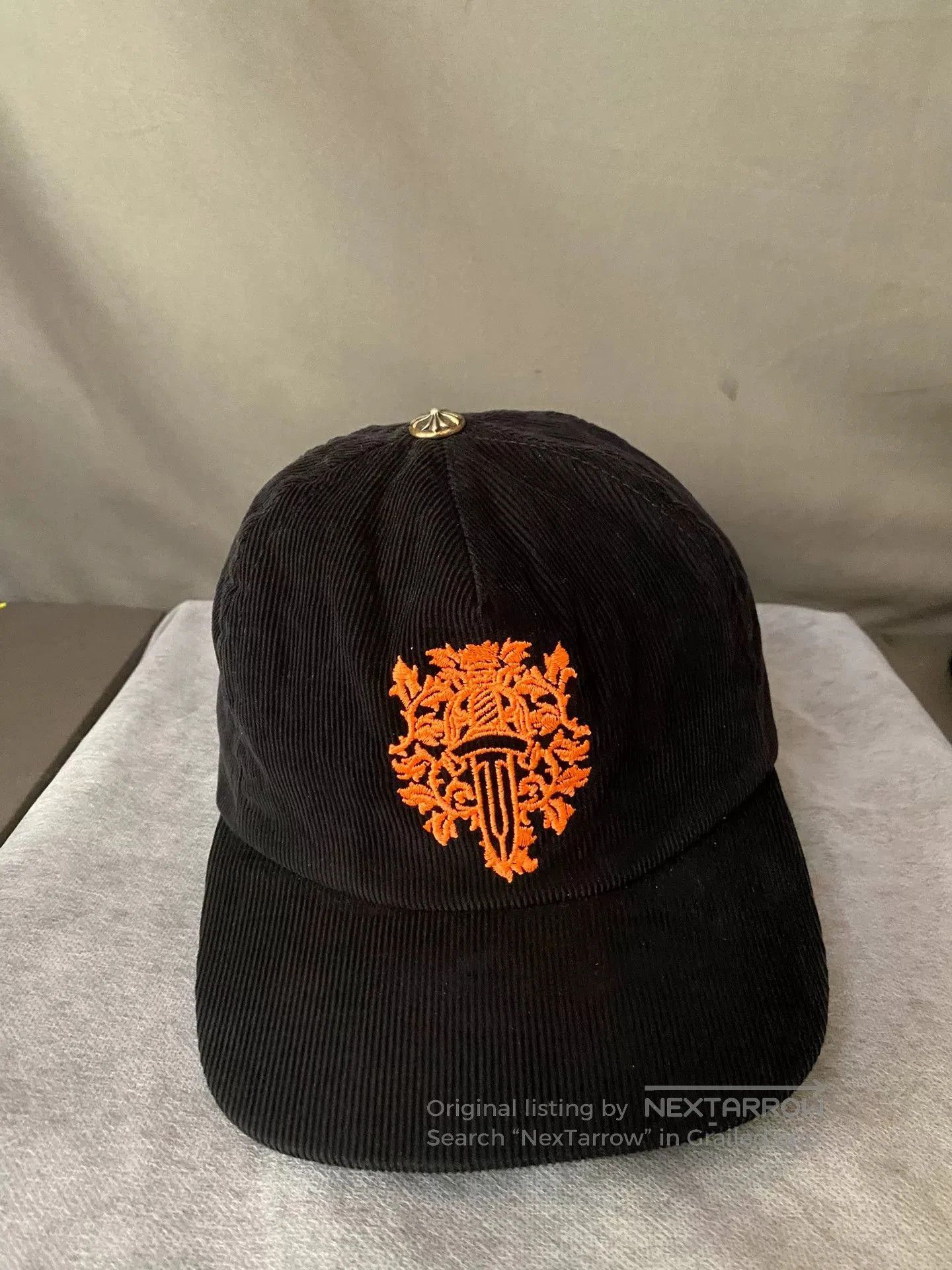 Chrome Hearts Chrome Hearts Orange Corduroy Cap. Size ONE SIZE - 1 Thumbnail