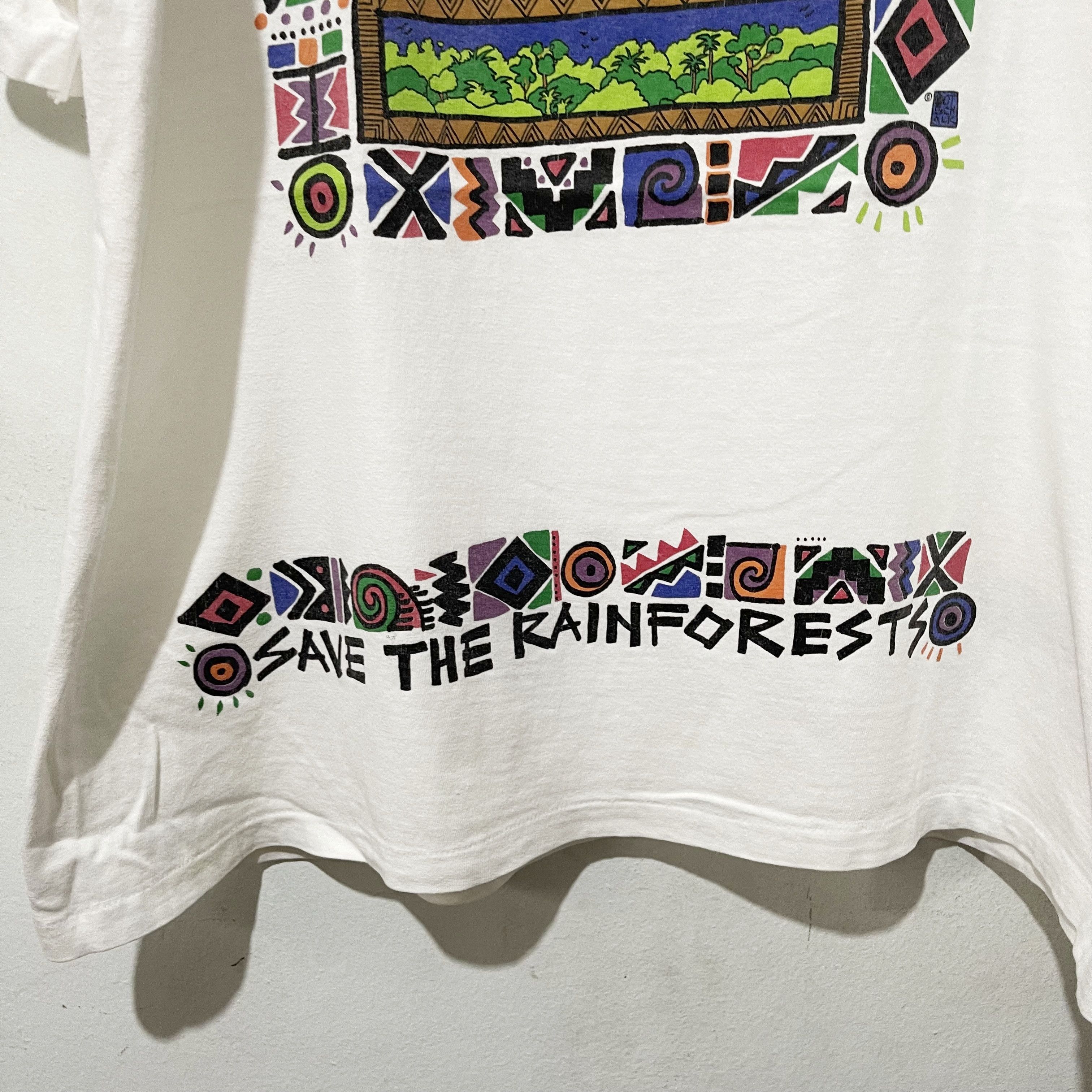 Vintage Vintage 90s Save the Rainforest Shirt Size US XL / EU 56 / 4 - 5 Thumbnail
