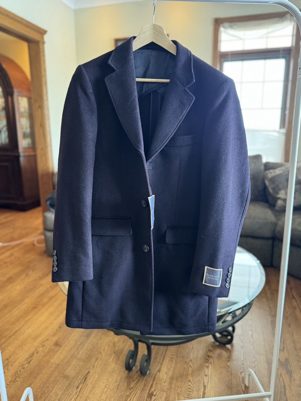 Jack Victor Jack Victor Deep Purple Wool Overcoat Size US S / EU 44-46 / 1 - 1 Thumbnail