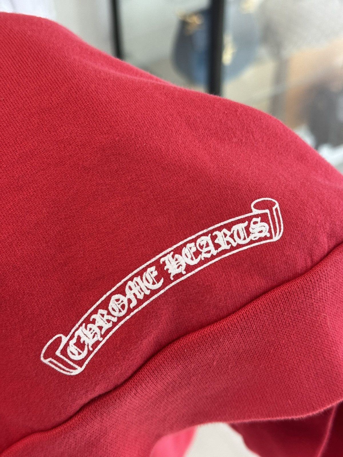 Chrome Hearts Chrome Hearts Red Hoodie Pullover Sz L New Online Release Size US L / EU 52-54 / 3 - 4 Thumbnail