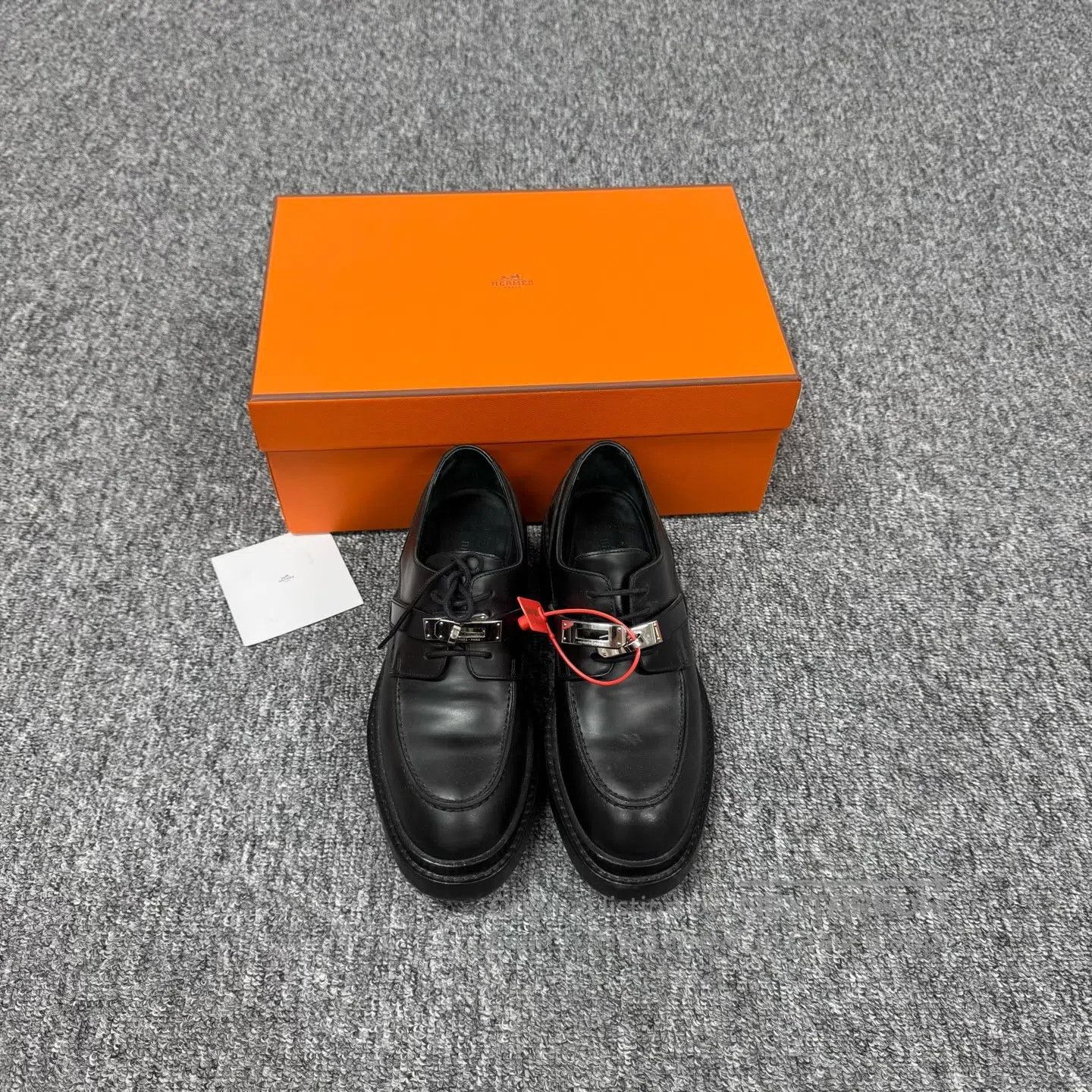 Hermes Hermes Kelly silver buckle; calf leather; Loafers| Size US 6 / IT 36 - 2 Thumbnail