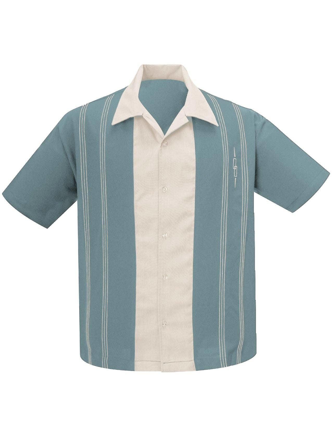 Designer Steady Rockabilly Short Sleeve Bowling Shirt 50s Style Size US XXL / EU 58 / 5 - 2 Thumbnail