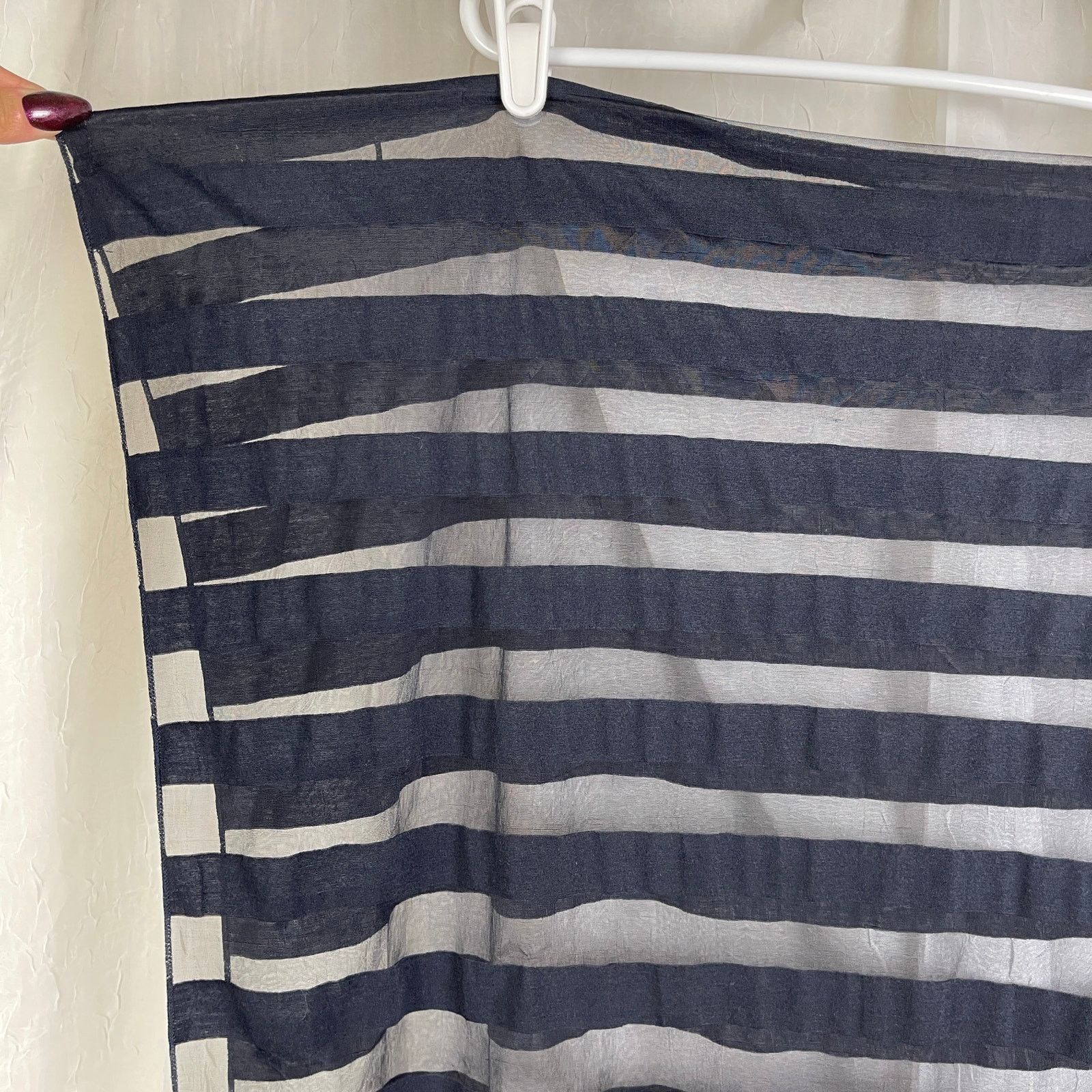 Steve Madden Steve Madden Sheer Striped Infinity Scarf Semi-Sheer Snood Size ONE SIZE - 18 Thumbnail