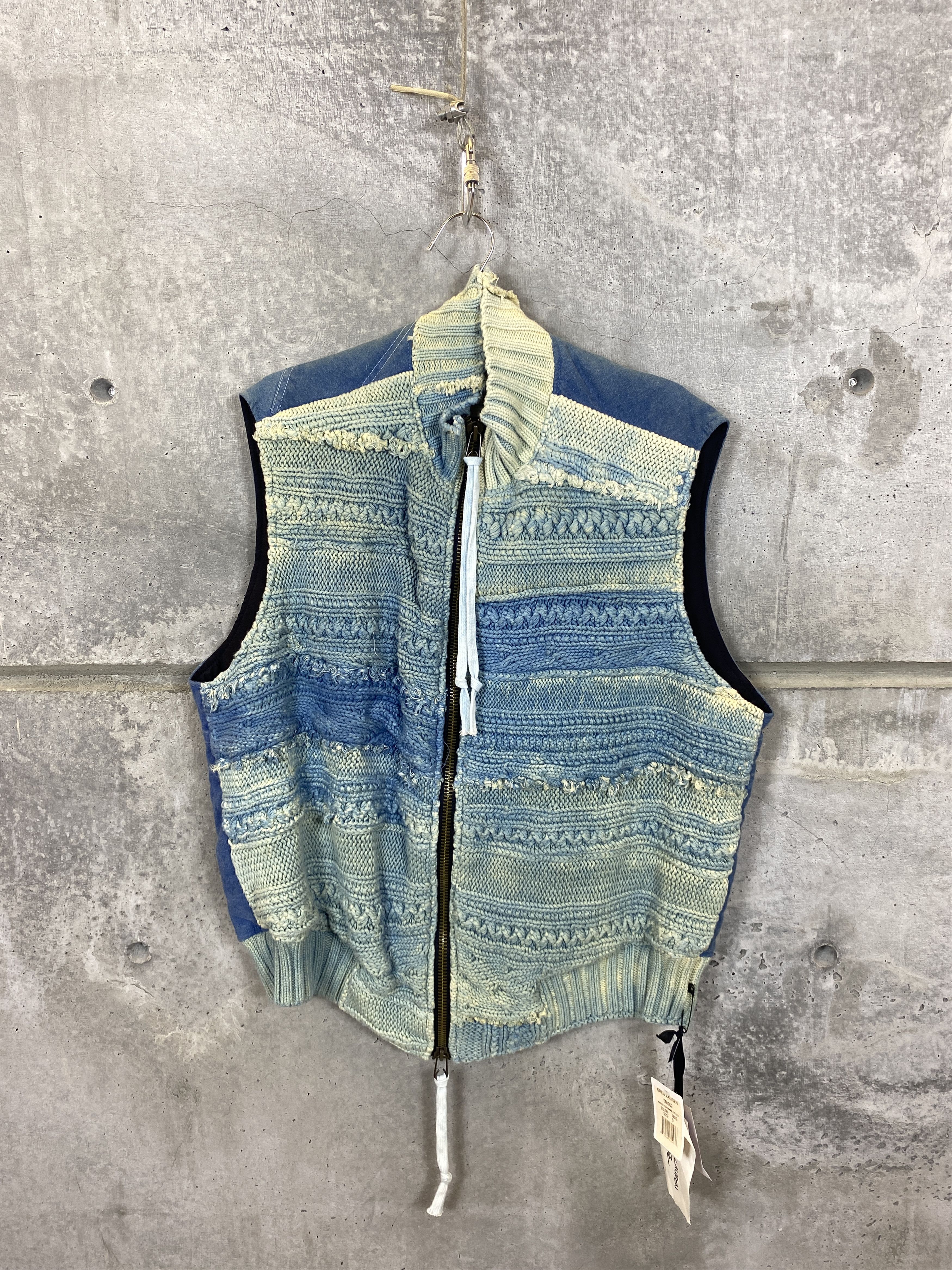 Greg Lauren GREG LAUREN INDIGO FISHERMAN ZIP VEST JACKET Size US XXL / EU 58 / 5 - 1 Thumbnail