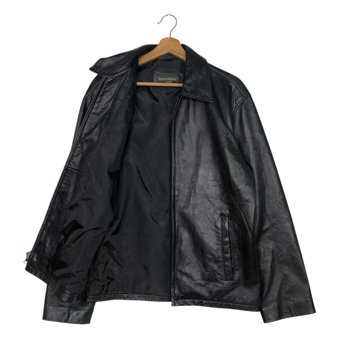 🔥VINTAGE SOFT LEATHER JACKET BANANA REPUBLIC ISSEY MIYAKE