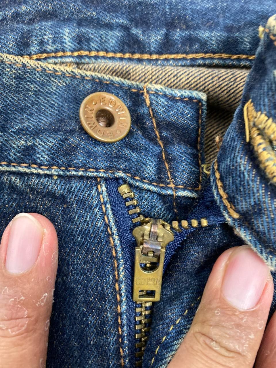 Edwin vintage edwin 505 rusty selvedge denim nice design Size US 31 - 10 Thumbnail