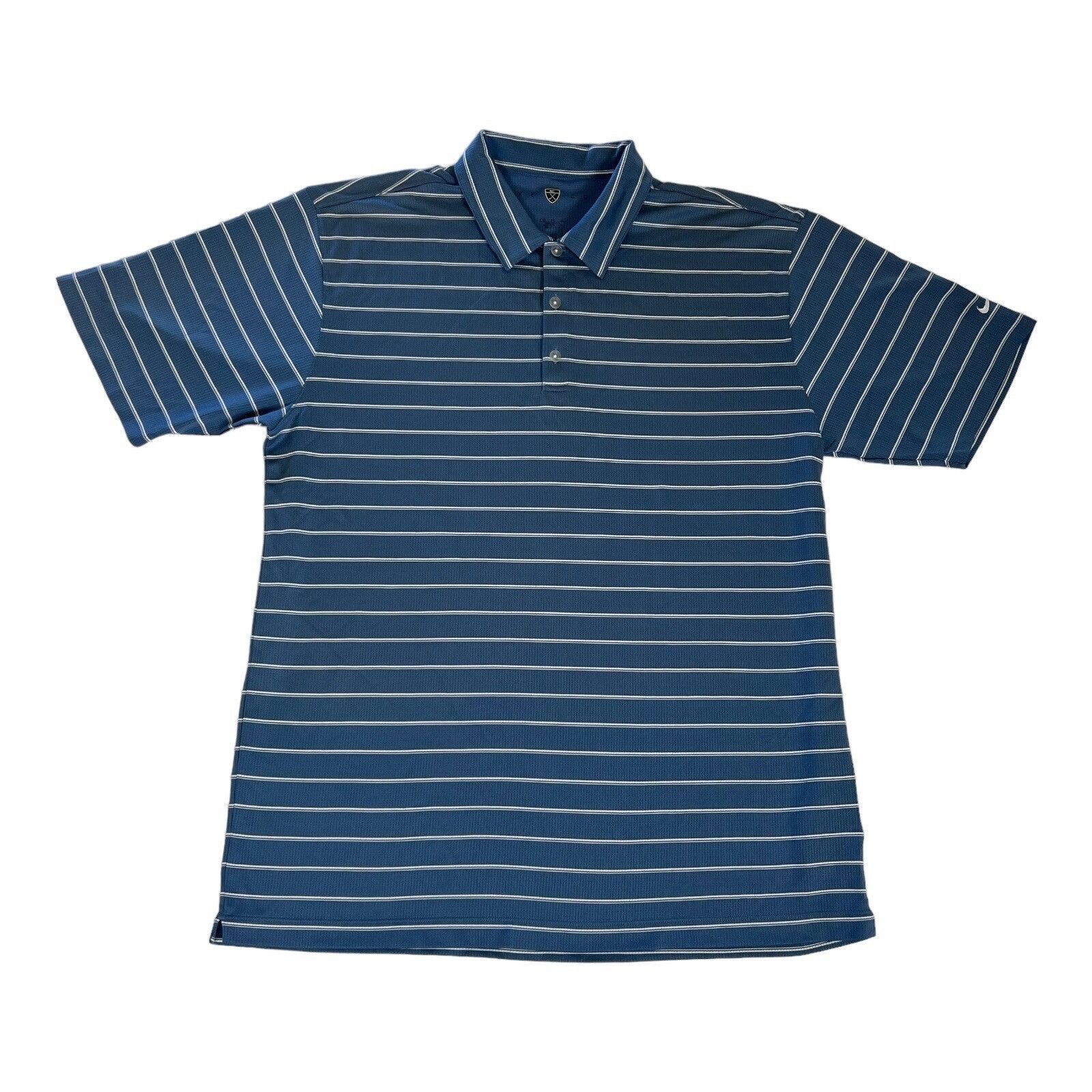 Nike Vintage Nike Golf Polo Shirt Size XL Blue White Striped
