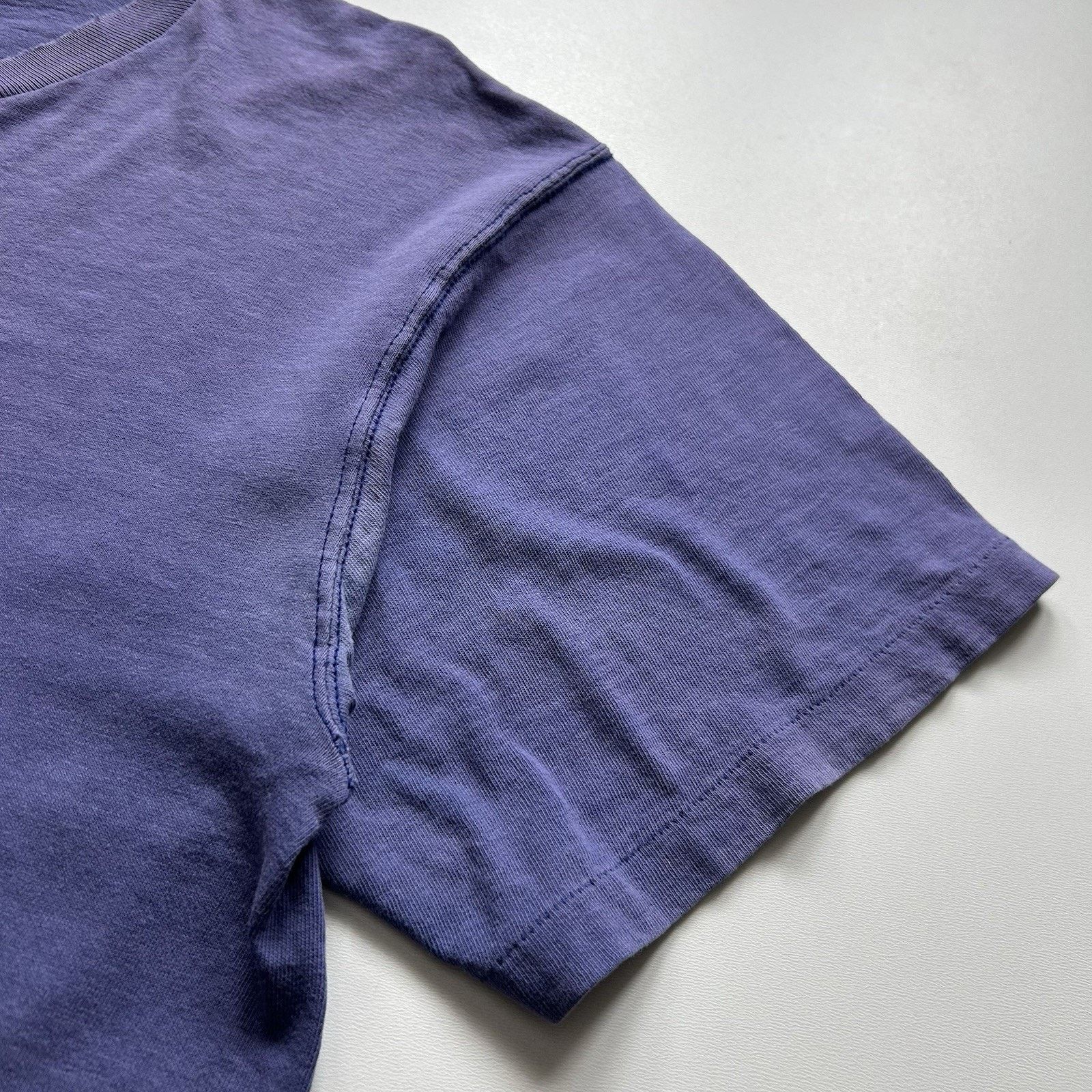 Vintage Vintage Faded Navy Blue Blank T Shirt Large 90s Cotton Rare Size US L / EU 52-54 / 3 - 3 Thumbnail
