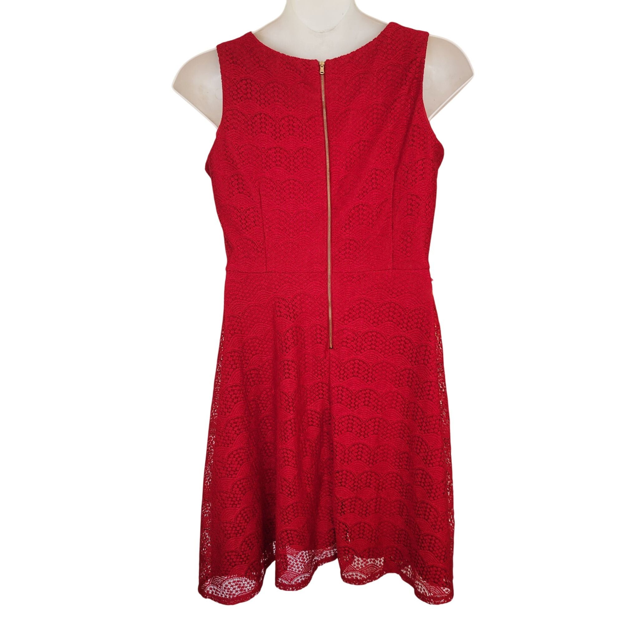 Other Danny Nicole 14 Red Lace Sleeveless Dress Formal Christmas H Size XL / US 12-14 / IT 48-50 - 5 Thumbnail