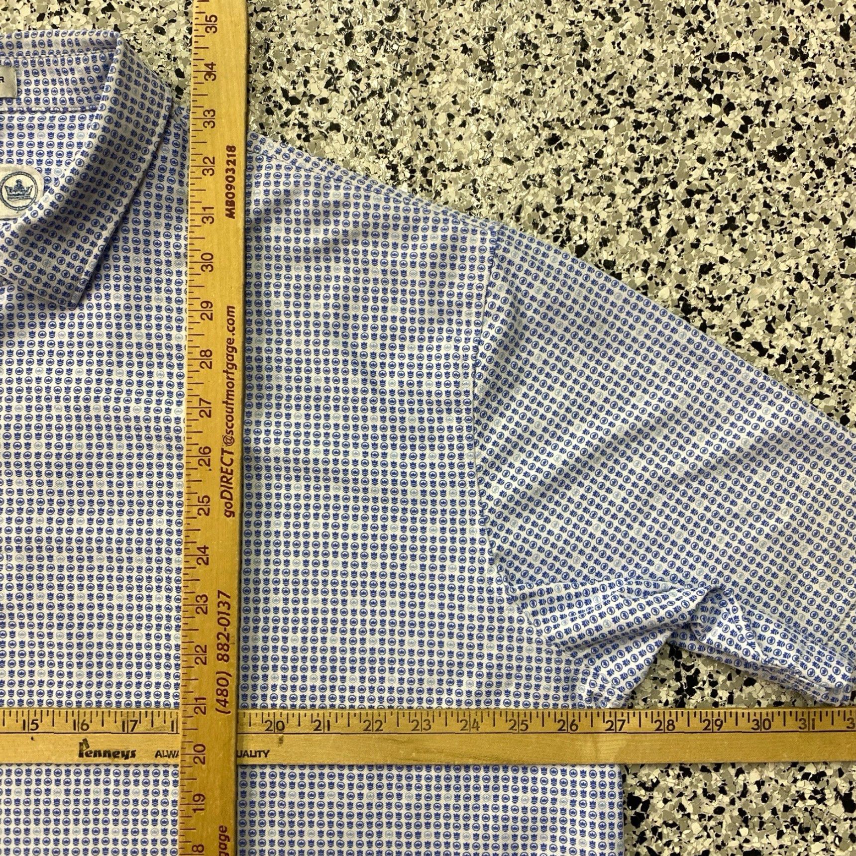 Peter Millar Peter Millar Crown Mens 2XL Crown Over Print Performance Polo Shirt Size US XXL / EU 58 / 5 - 5 Thumbnail