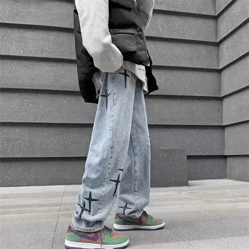Japanese Brand Vintage washed baggy high street jeans Size US 30 / EU 46 - 4 Thumbnail
