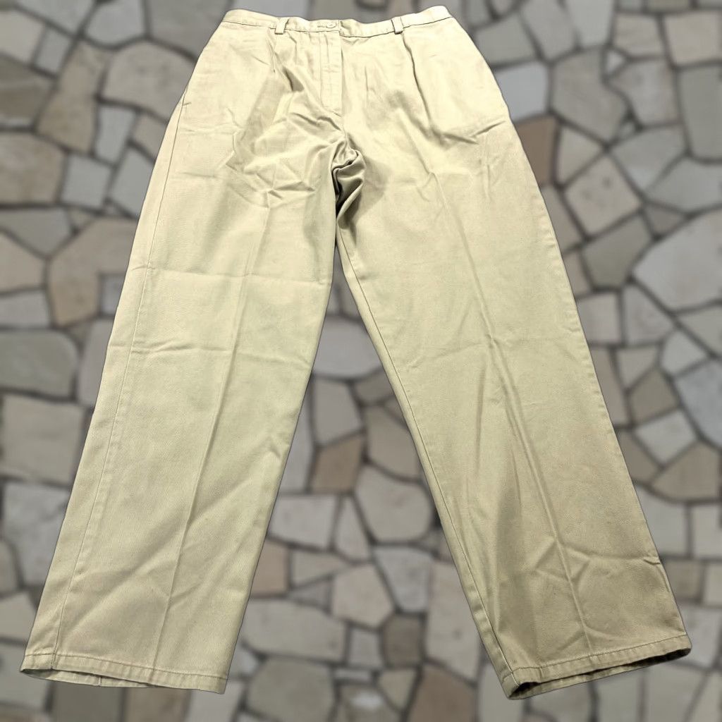 Pendleton VINTAGE Pendleton Pants Womens 10 Beige Pleated High Rise Trousers 28x28 Size 32" / US 10 / IT 46 - 1 Thumbnail