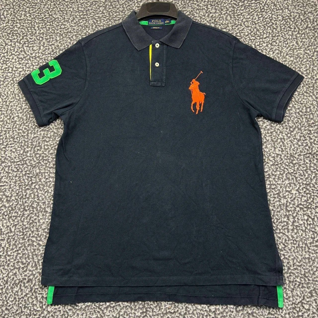 Polo Ralph Lauren Polo Ralph Lauren Polo Shirt Men Black Collared Cotton L Size US L / EU 52-54 / 3 - 1 Thumbnail