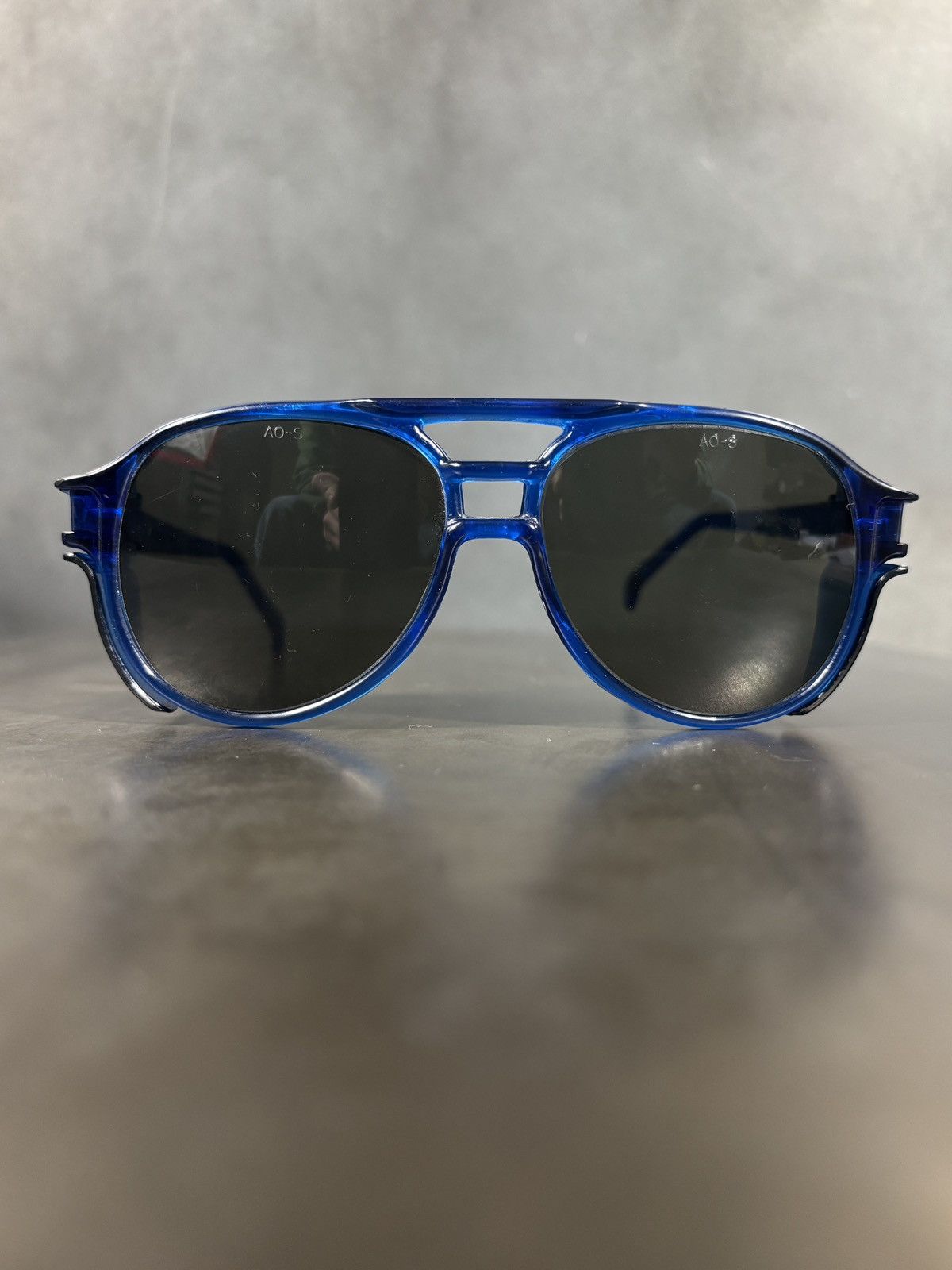 Vintage 1980s Vintage Sunglasses Safety Oversized Goop Aviator Blue Size ONE SIZE - 3 Thumbnail
