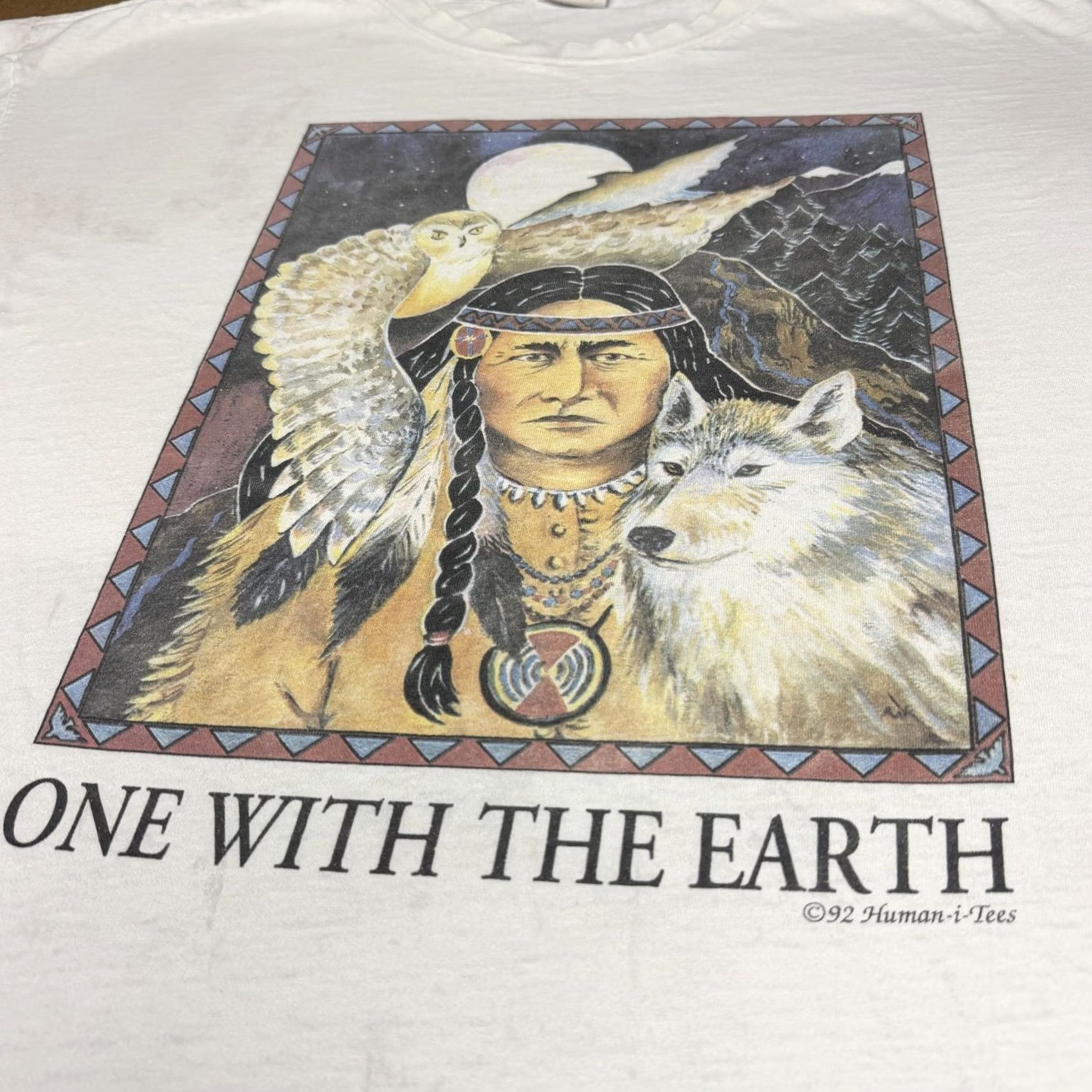 Vintage VINTAGE Maggie's Organic Cotton Shirt Mens 2XL White One With The Earth Tee 90s Size US XXL / EU 58 / 5 - 6 Thumbnail