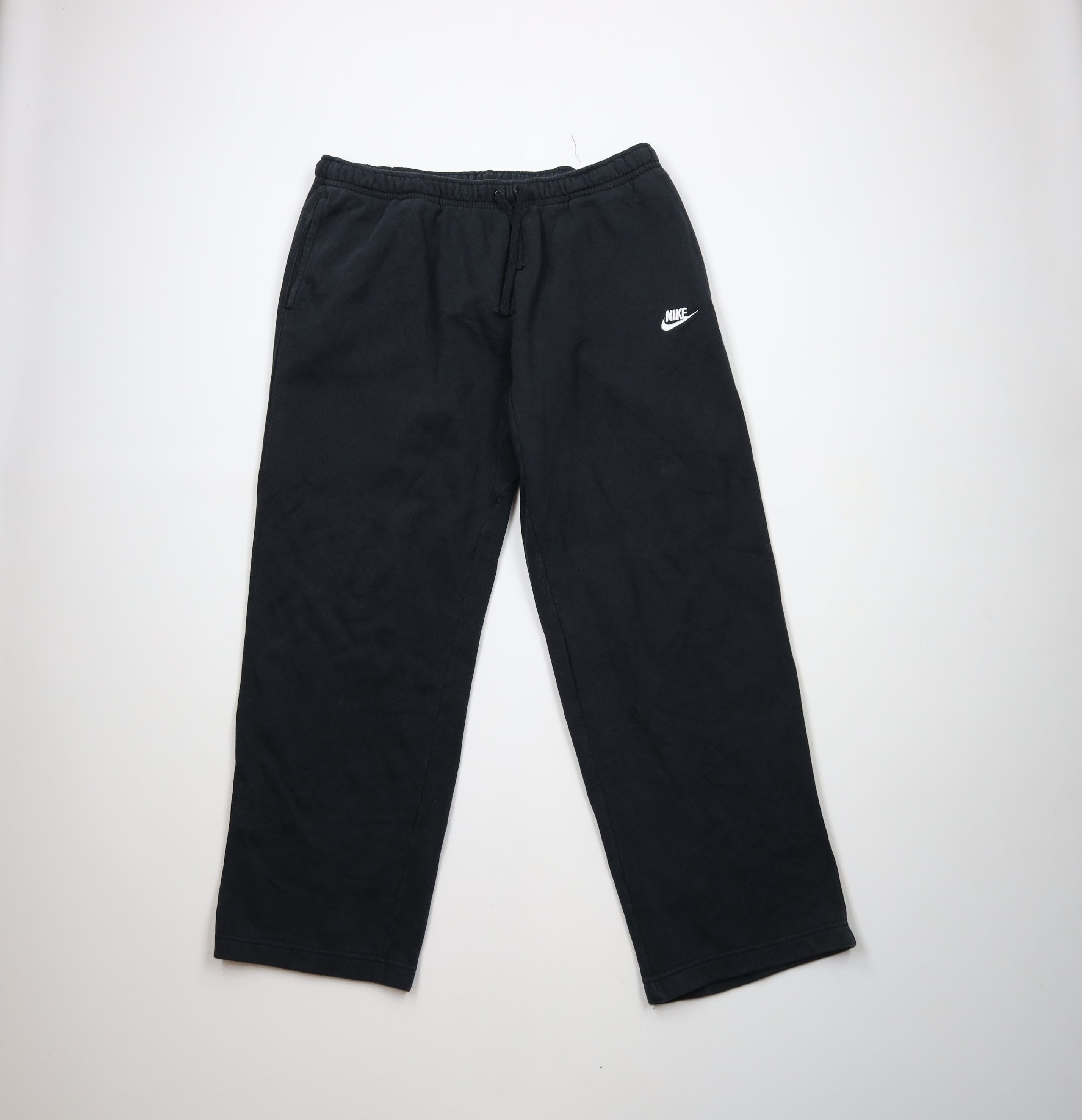 Nike × Vintage Vintage Nike Scott Mini Swoosh Wide Leg Sweatpants Black Size US 40 / EU 56 - 1 Thumbnail