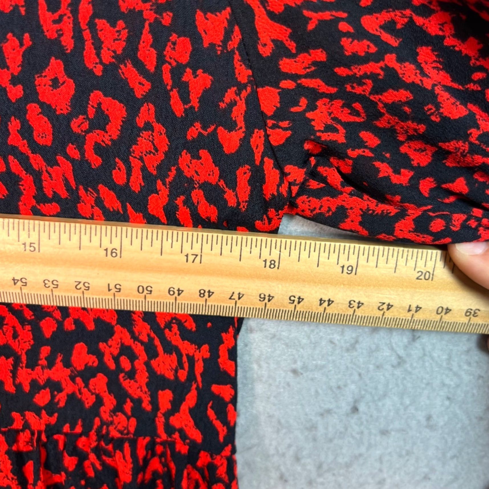 Zara Zara Animal Print Dress Women Medium Red Black Long Sleeve Ruffle Short Party Casual Size M / US 6-8 / IT 42-44 - 6 Thumbnail