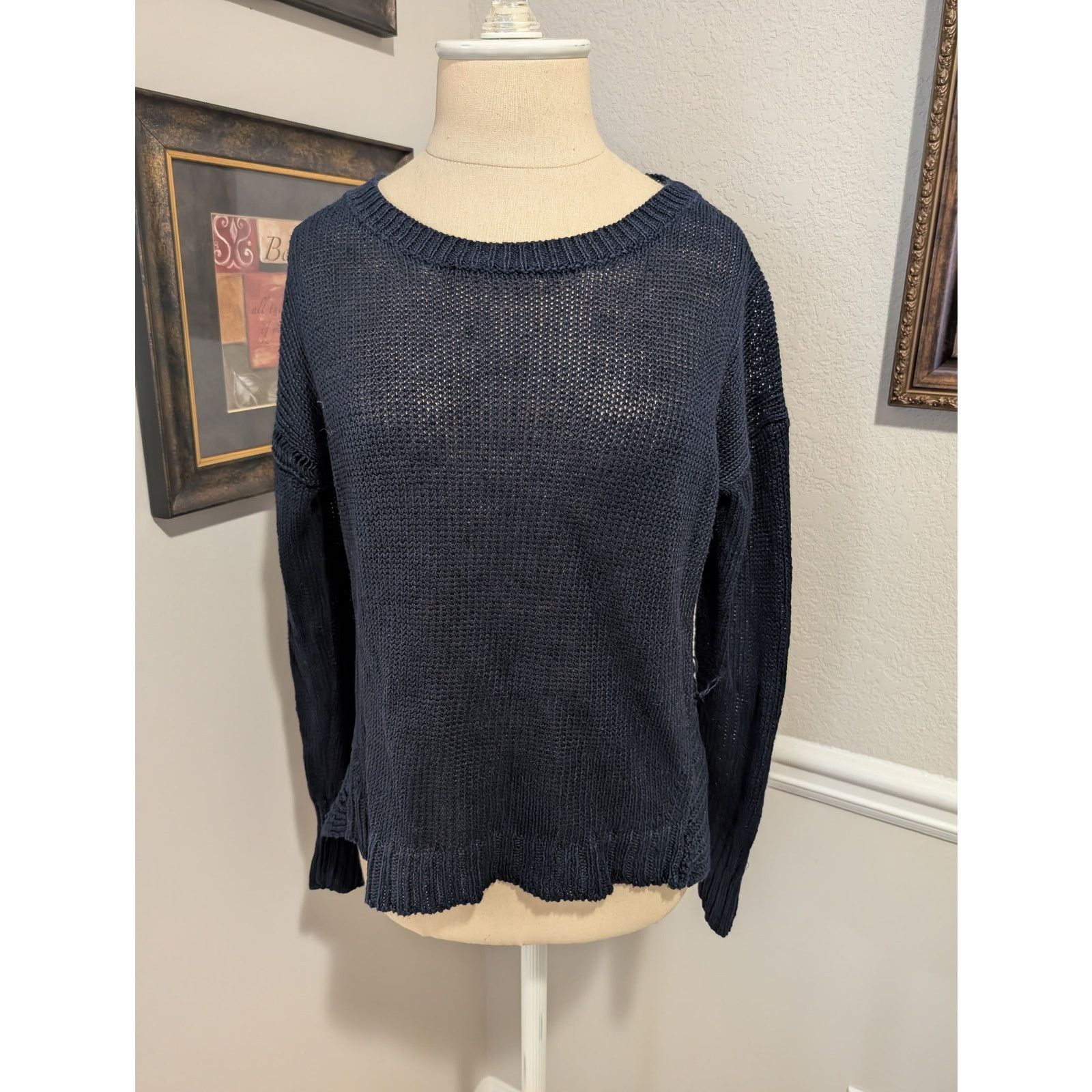 J.Crew J.Crew Navy Blue Chunky Knit Sweater – XXS Size XXS / US 00 / IT 34 - 1 Thumbnail