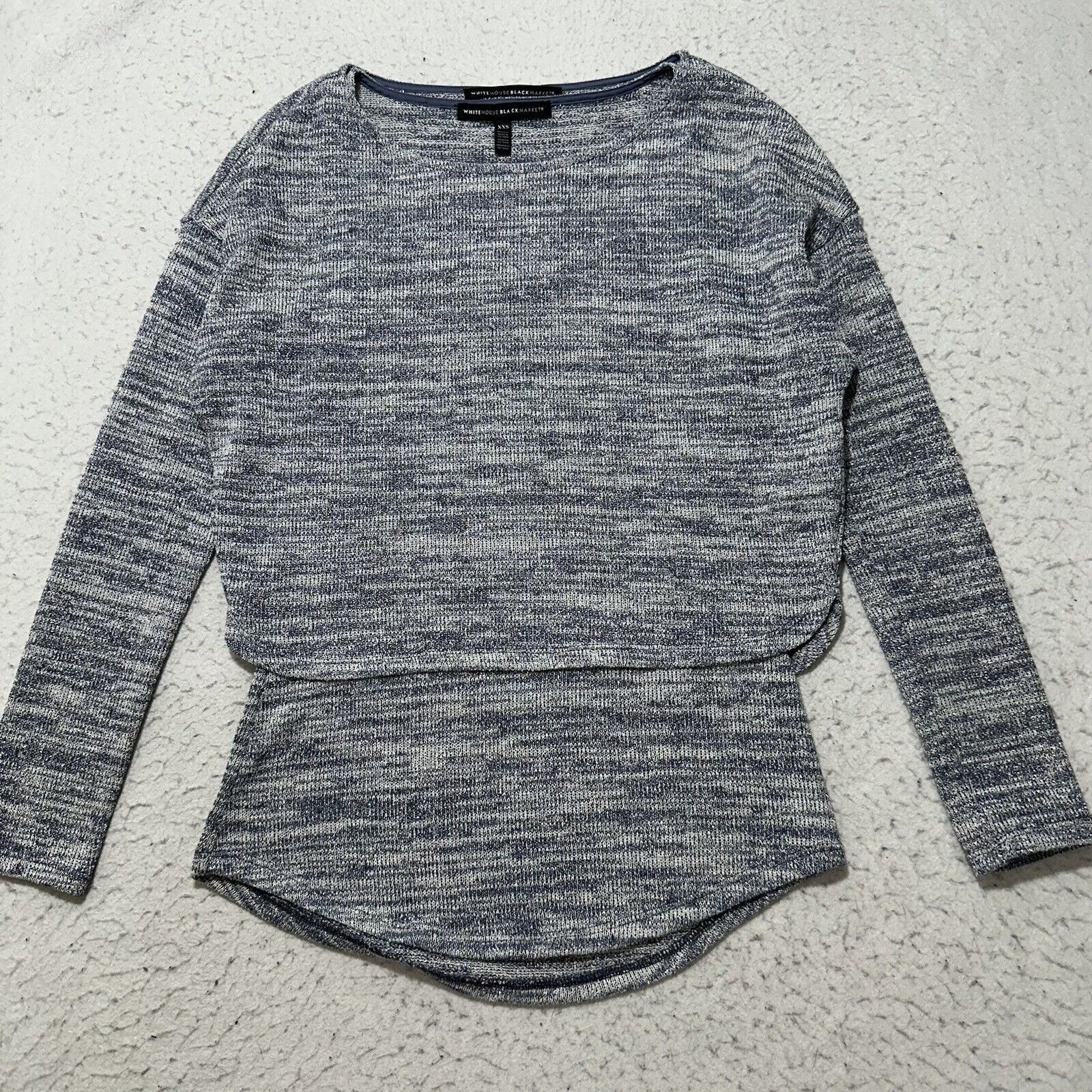 White House Black Market White House Black Market XXS Heathered Blue Tank + Sweater Size XXS / US 00 / IT 34 - 1 Thumbnail