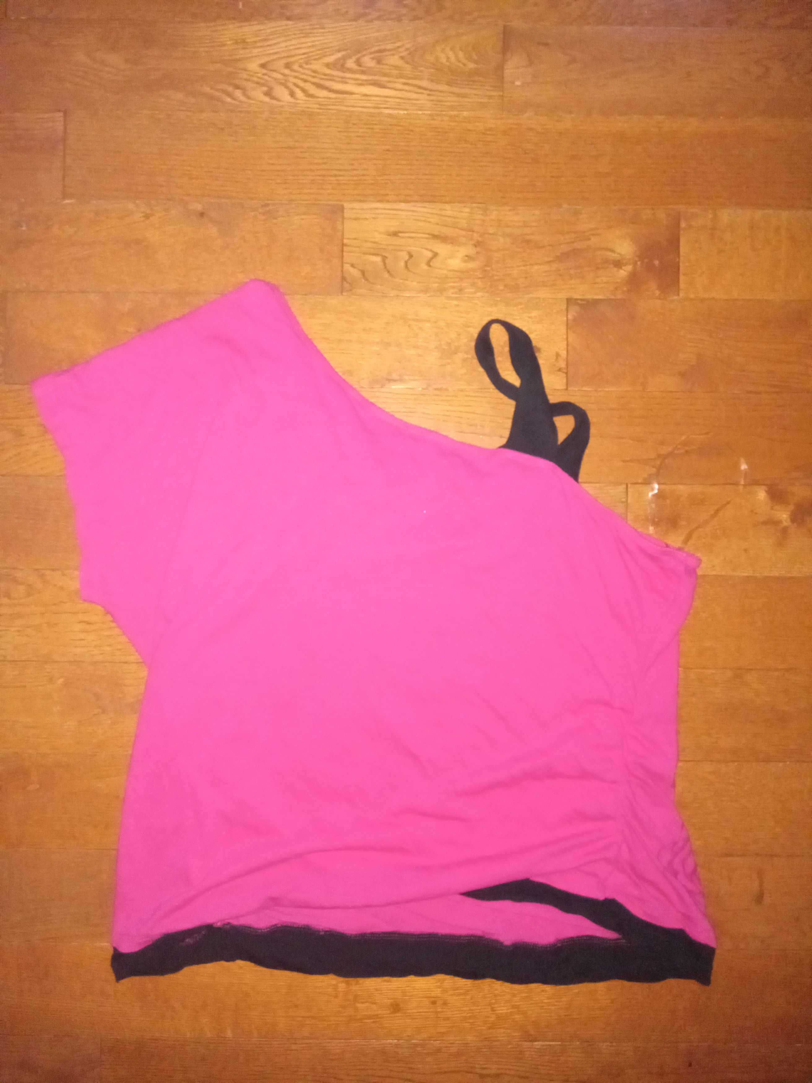Southpole 2000s Southpole Pink One Shoulder Top Size L / US 10 / IT 46 - 2 Thumbnail